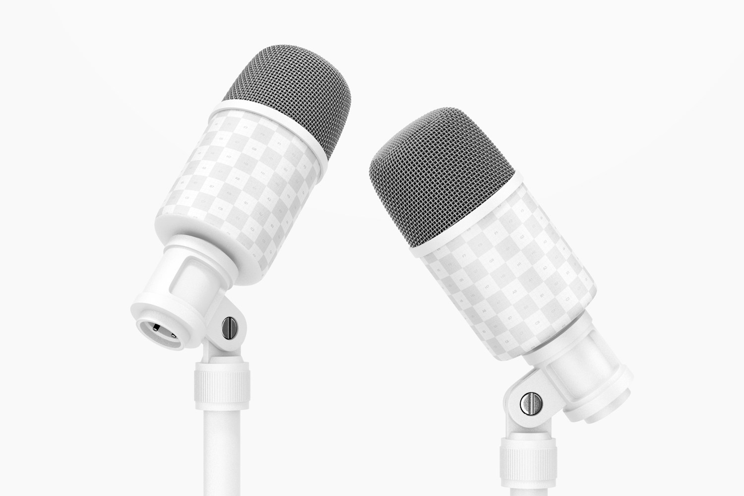 Low Frequency Microphones with Stand Mockup Low Frequency Microphones with Stand Mockup