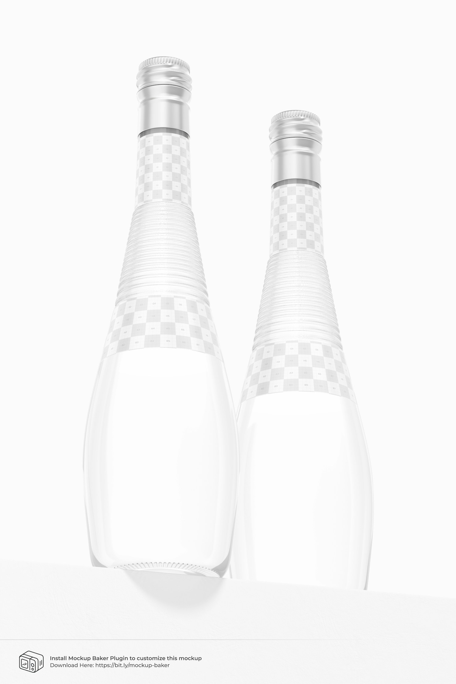 Maqueta de Botellas de Licor de 700 ml, Vista Contrapicada