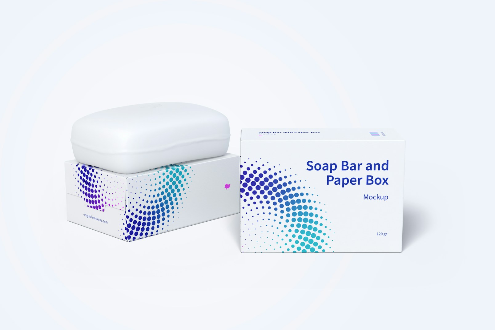 Soap Bar and Paper Boxes Mockup 03