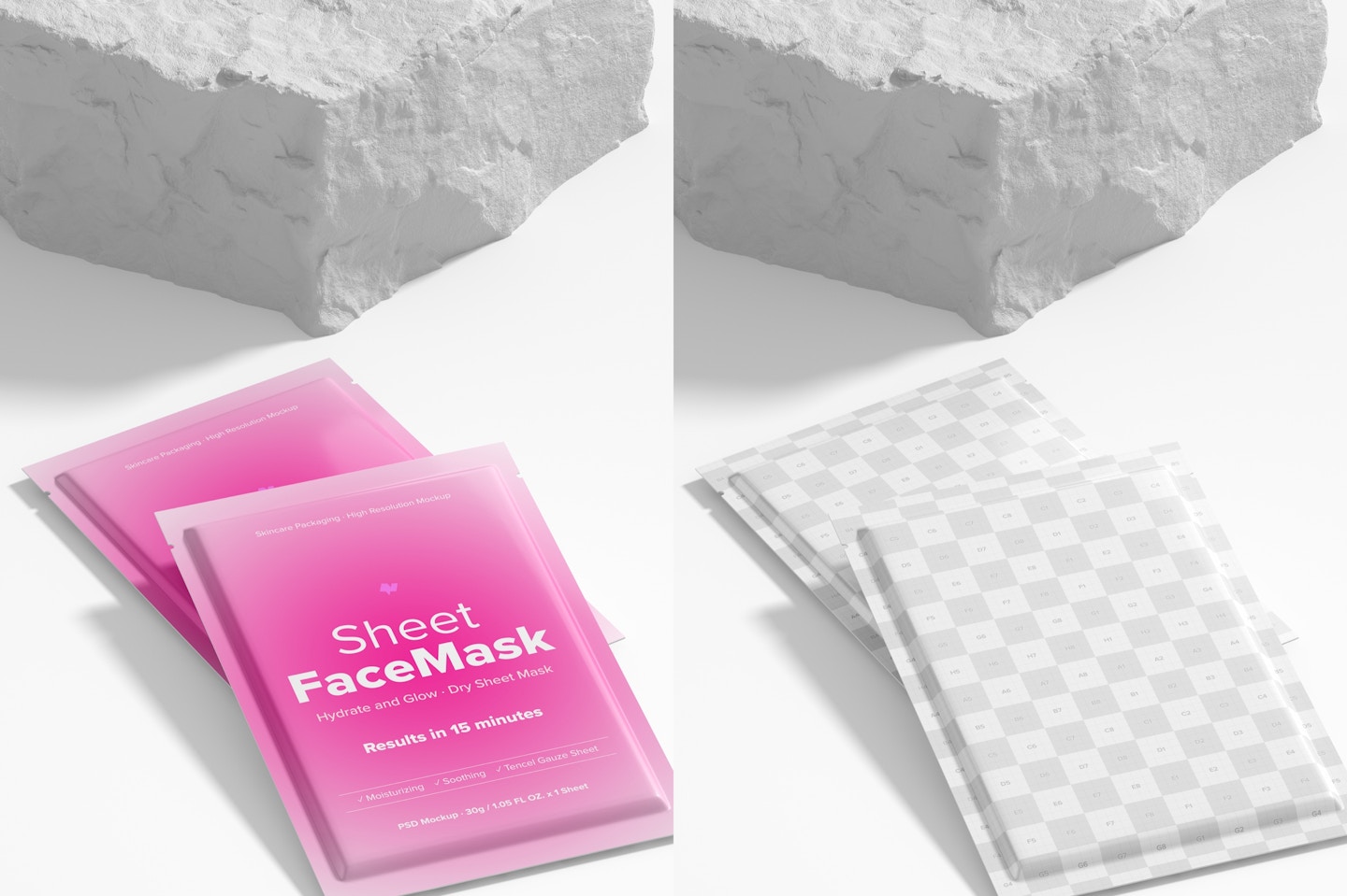 Sheet Face Mask Scene Mockup 02