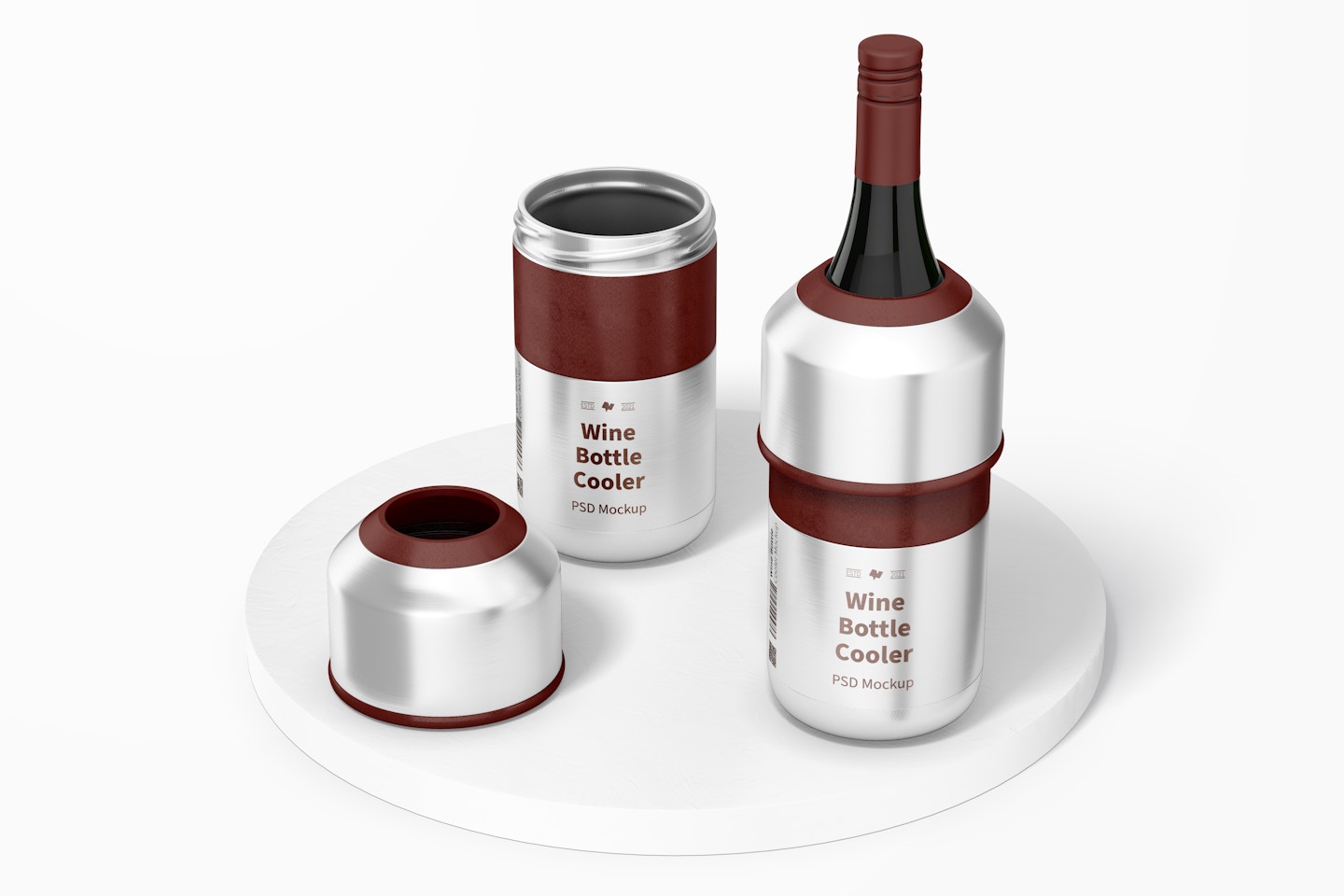 Wine Bottle Coolers Mockup