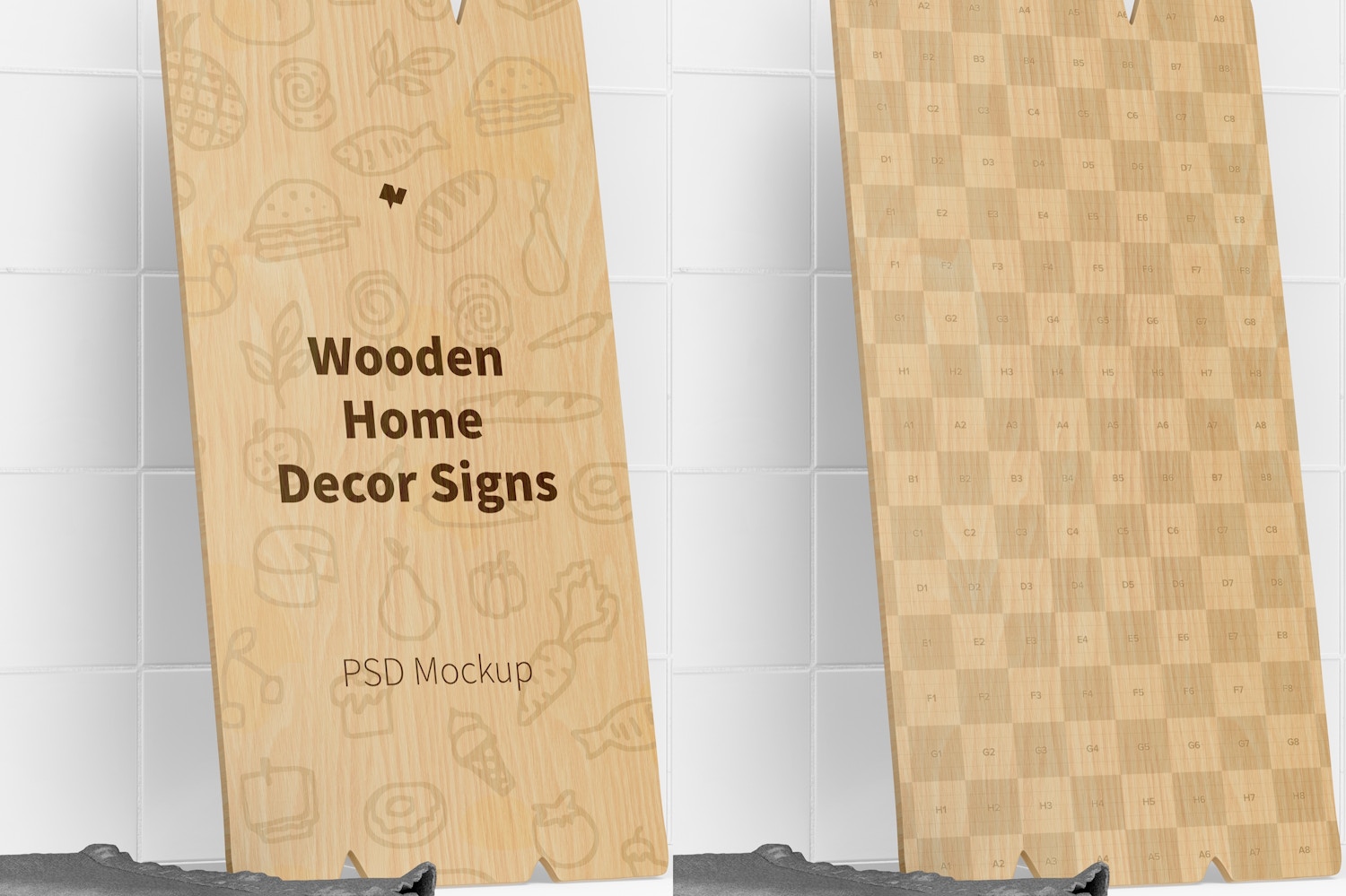 Wooden Home Decor Sign Mockup