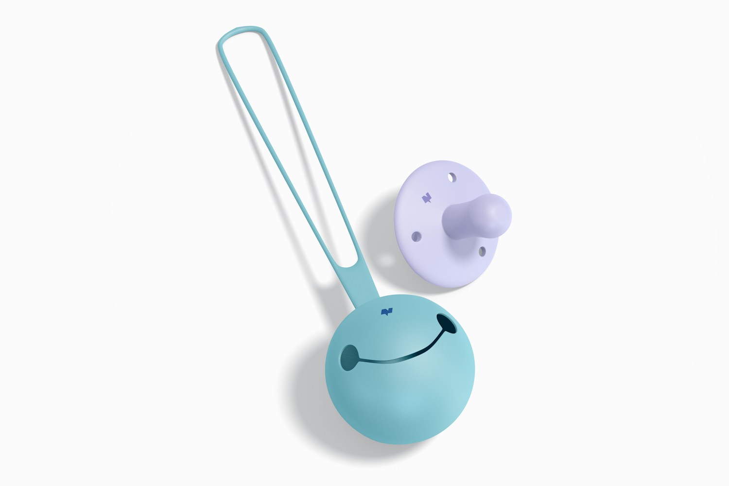 Silicone Baby Pacifier with Case Mockup Silicone Baby Pacifier with Case Mockup