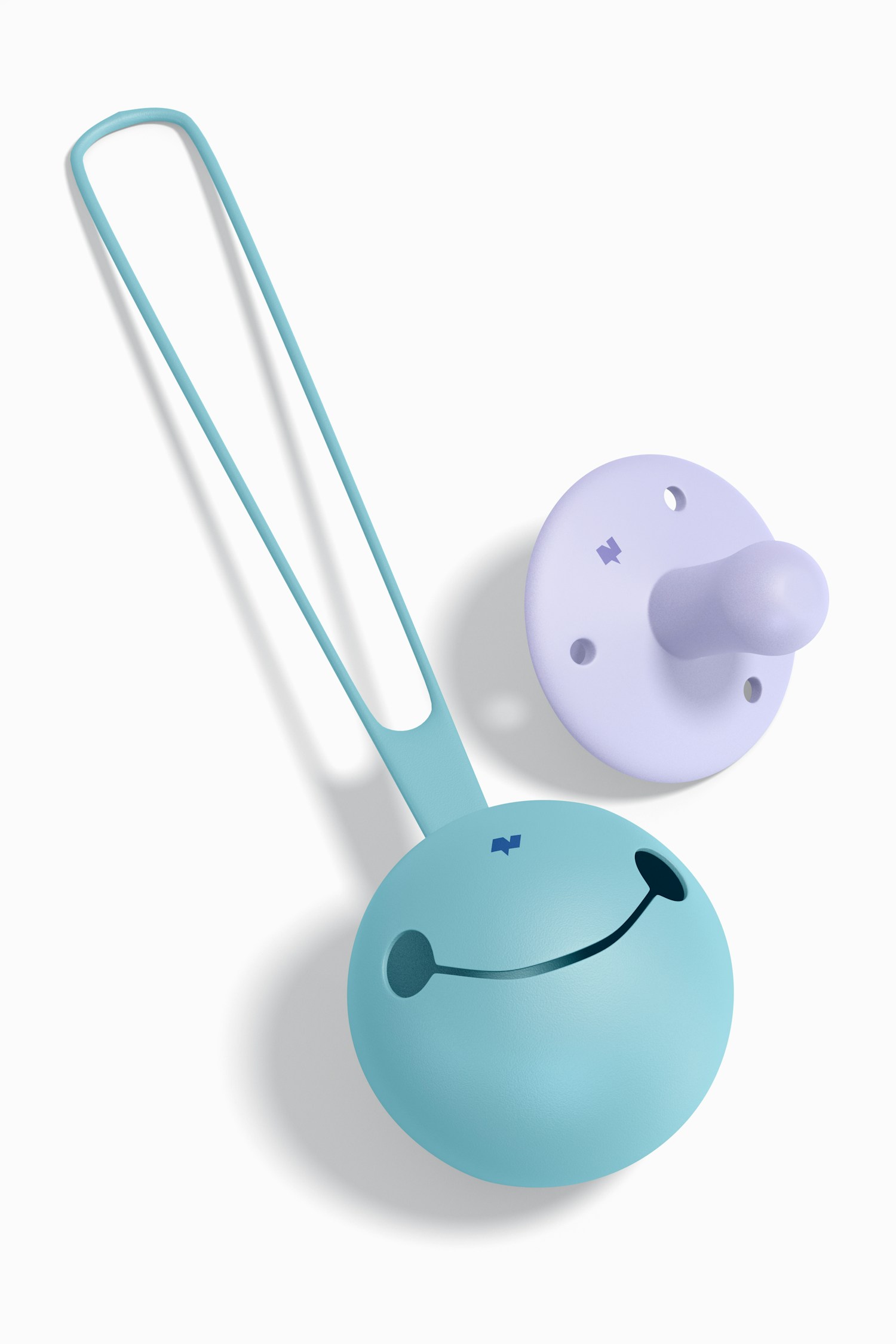 Silicone Baby Pacifier with Case Mockup Silicone Baby Pacifier with Case Mockup