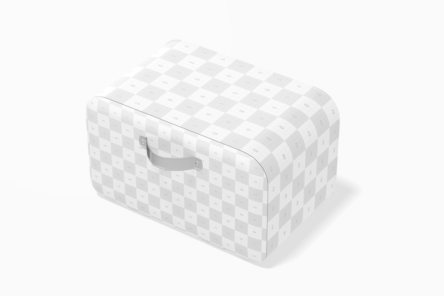 Retro Style Bread Box Mockup, Right View Retro Style Bread Box Mockup, Right View