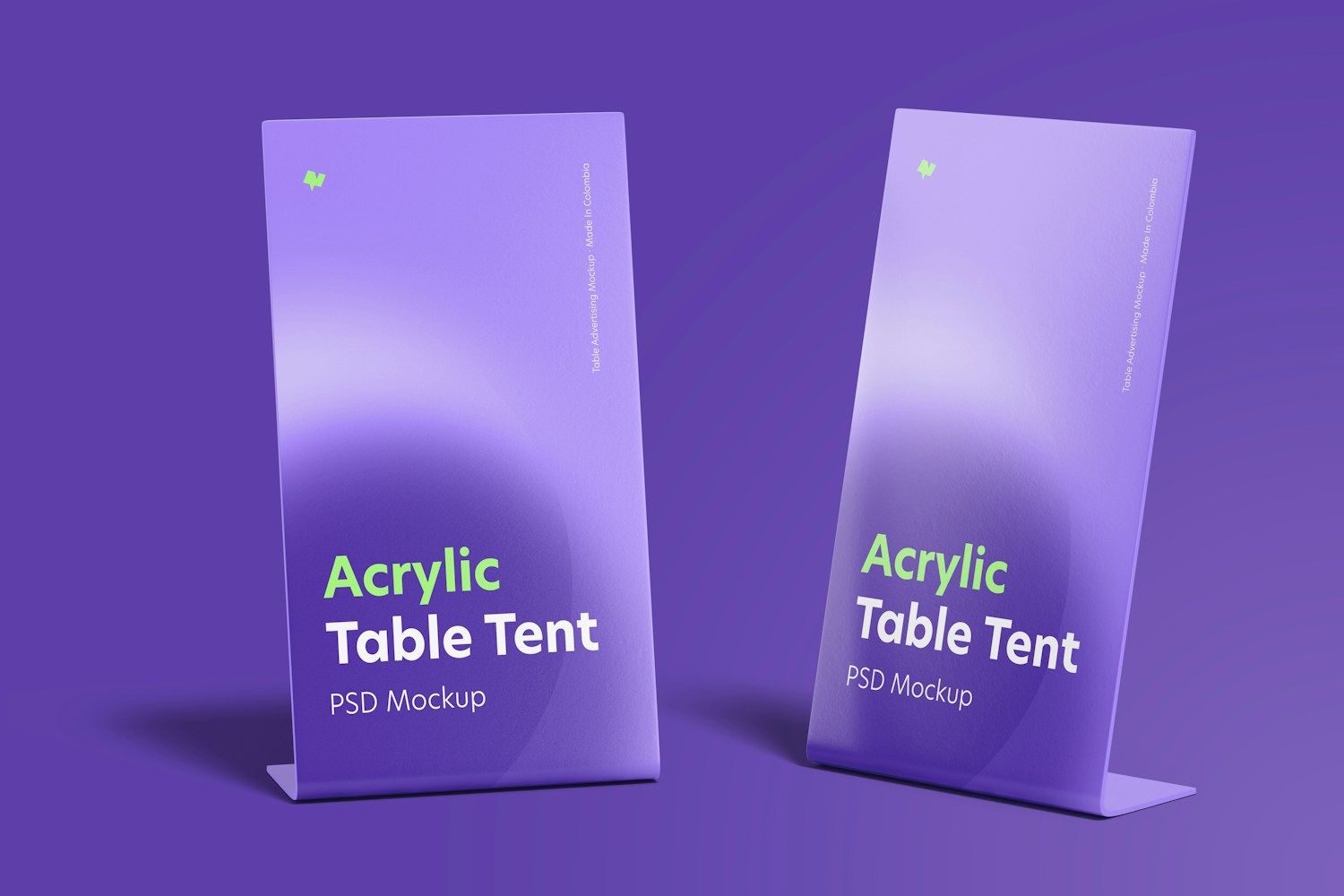 Acrylic Table Tents Mockup
