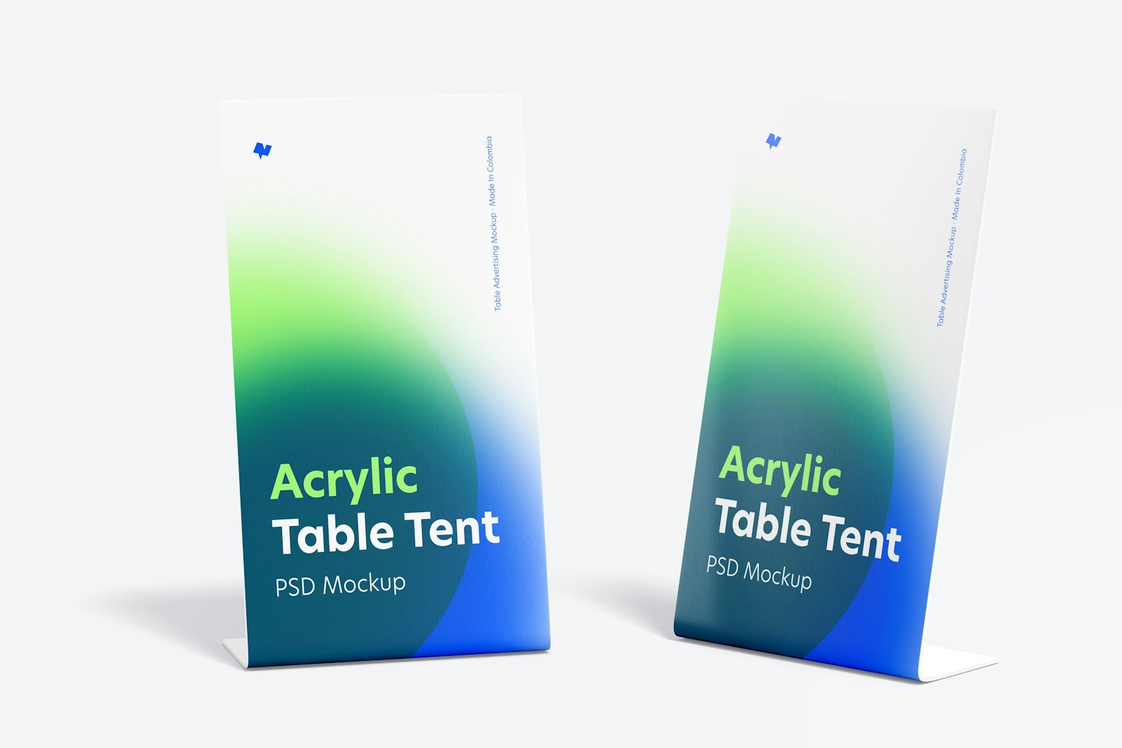 Acrylic Table Tents Mockup