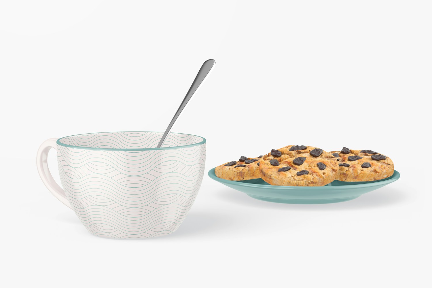 Cappuccino Cup Mockup, Front View Cappuccino Cup Mockup, Front View