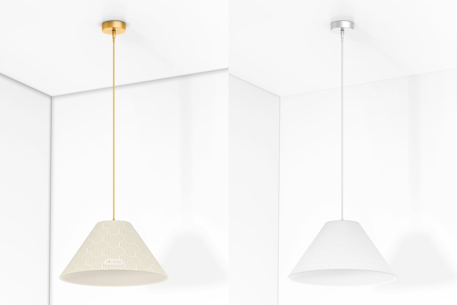 Cone Ceiling Lamp Mockup Cone Ceiling Lamp Mockup