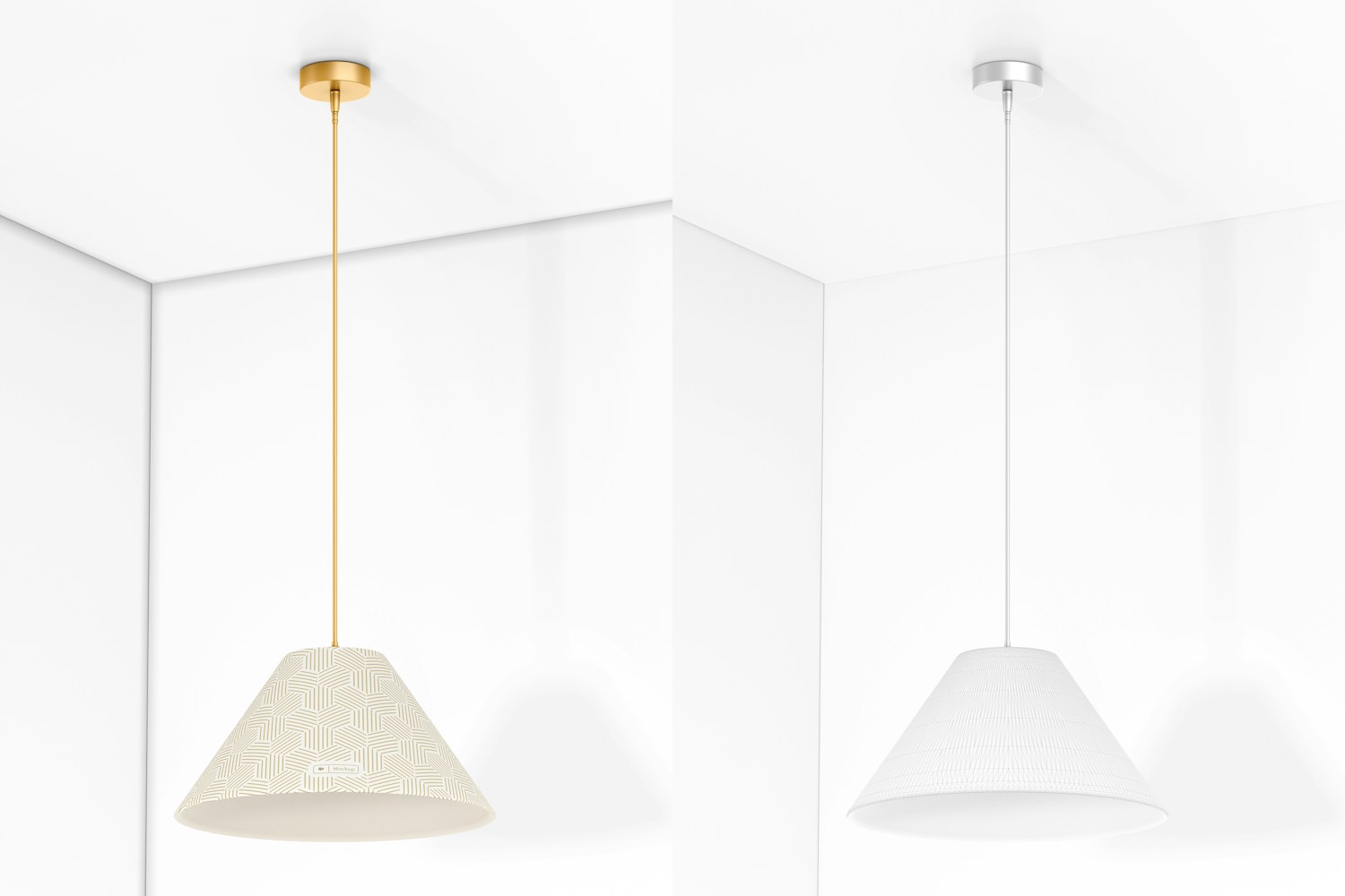 Cone Ceiling Lamp Mockup