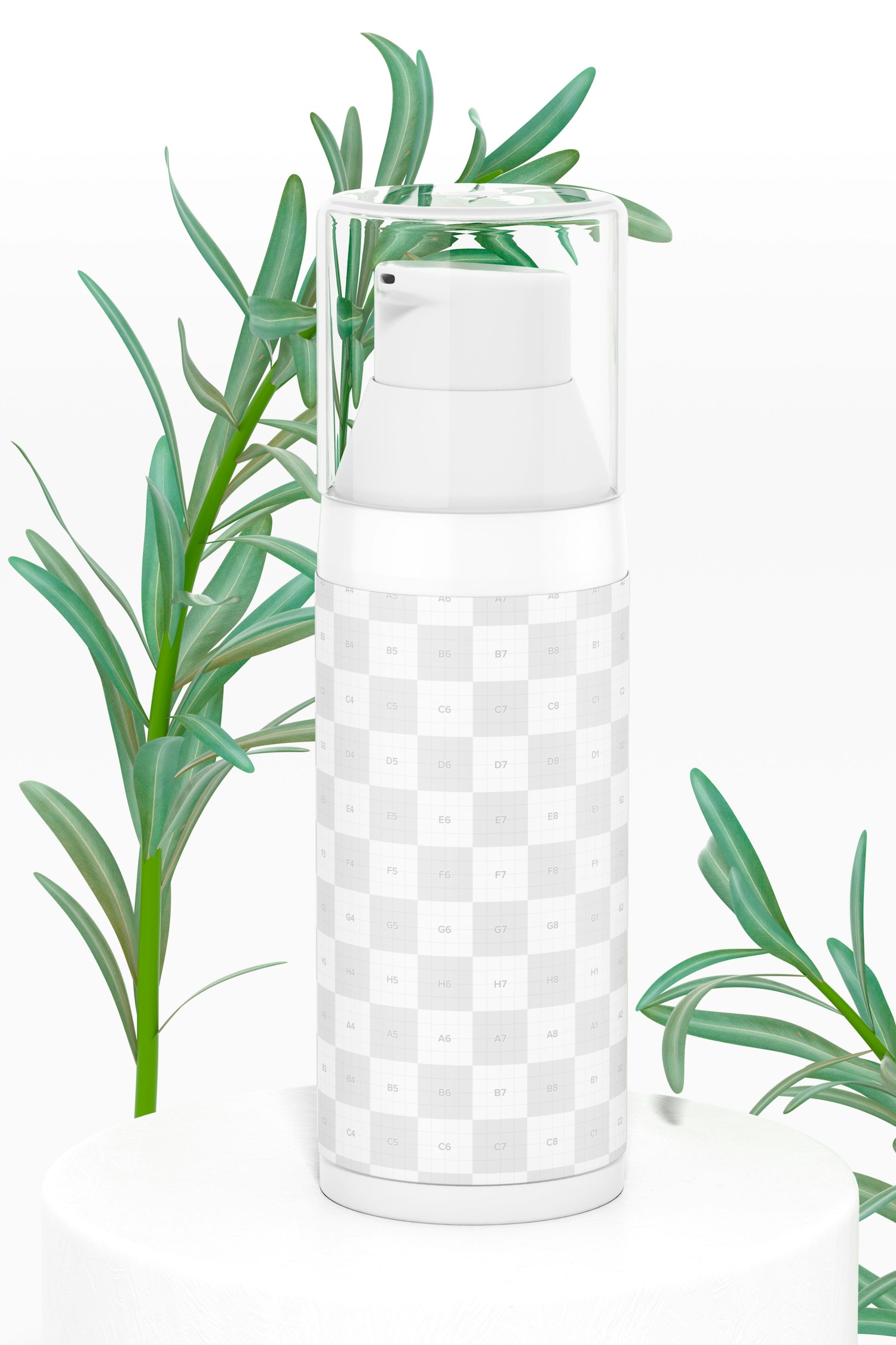 2 oz Pump Bottle Mockup, Front View 02 2 oz Pump Bottle Mockup, Front View 02