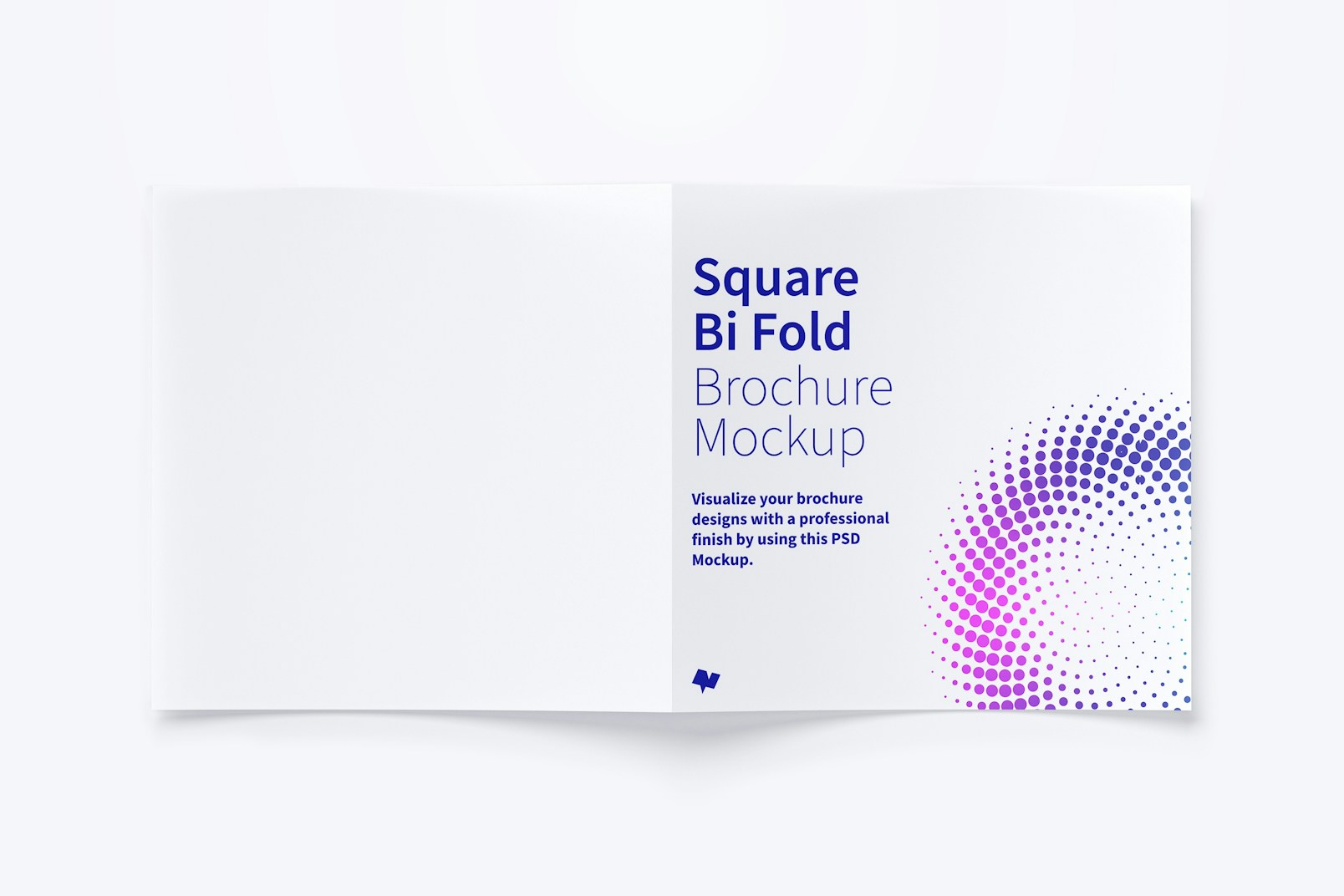 Square Bi Fold Brochure Mockup 03