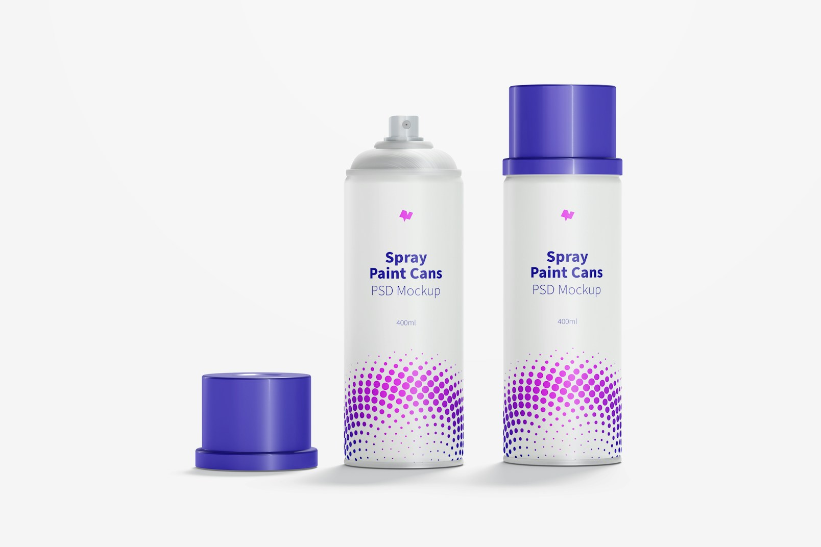 Spray Paint Cans Mockup