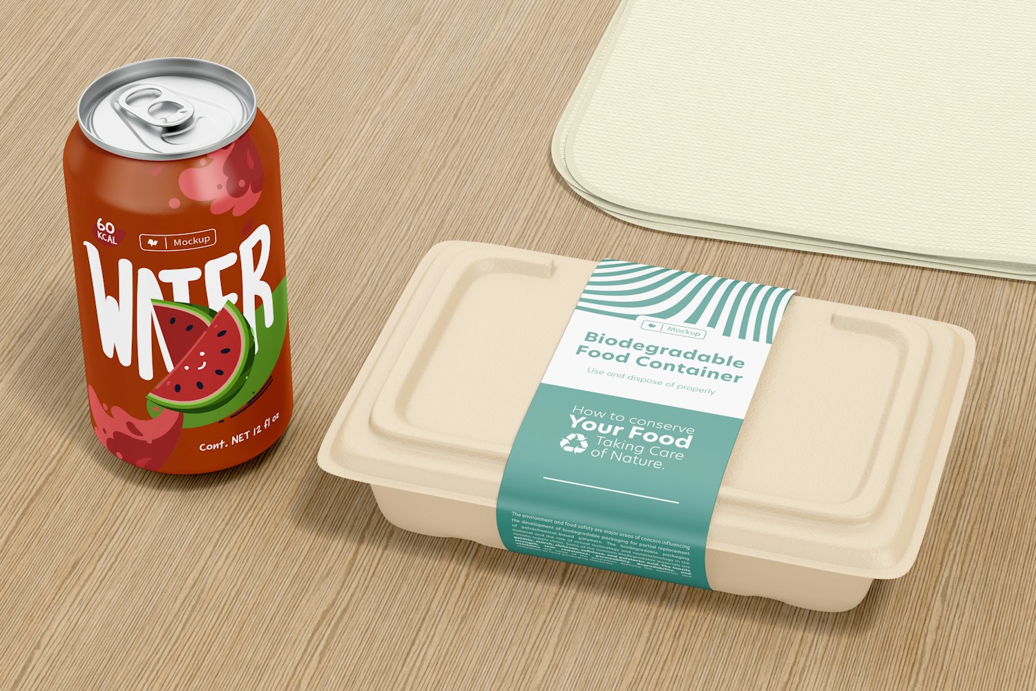 Biodegradable Food Containers Mockup