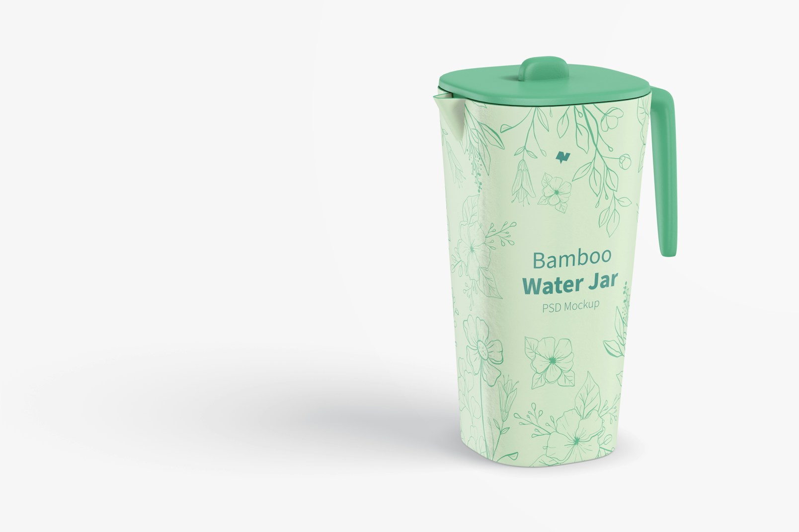 Bamboo Fiber Water Jar Mockup