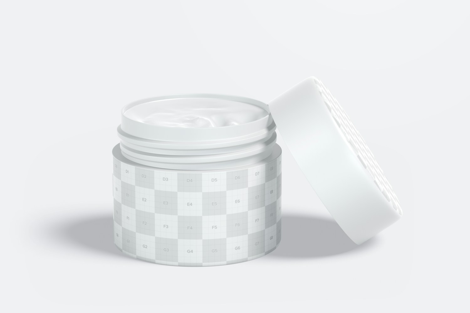 Cosmetic Jar Mockup, Front View 04