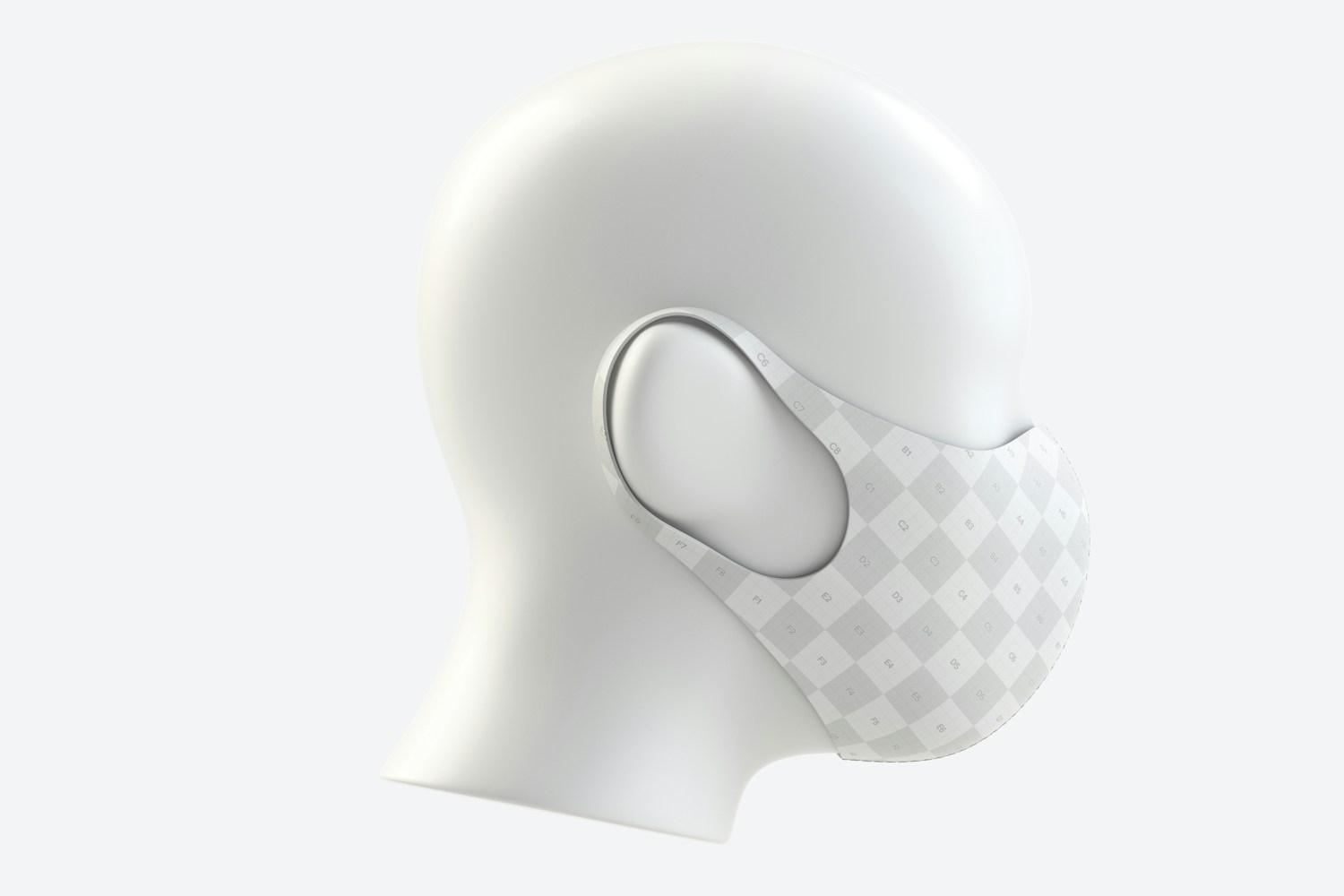 Neoprene Guard Face Mask Mockup, Left View