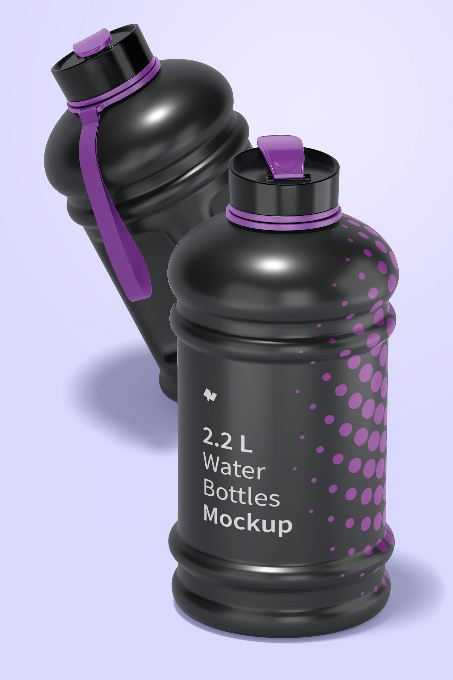 2.2 L Water Bottles Mockup 2.2 L Water Bottles Mockup