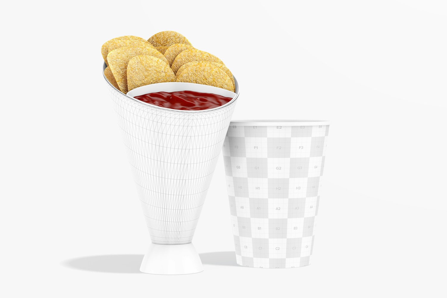Dipping Cup Mockup, with Cup