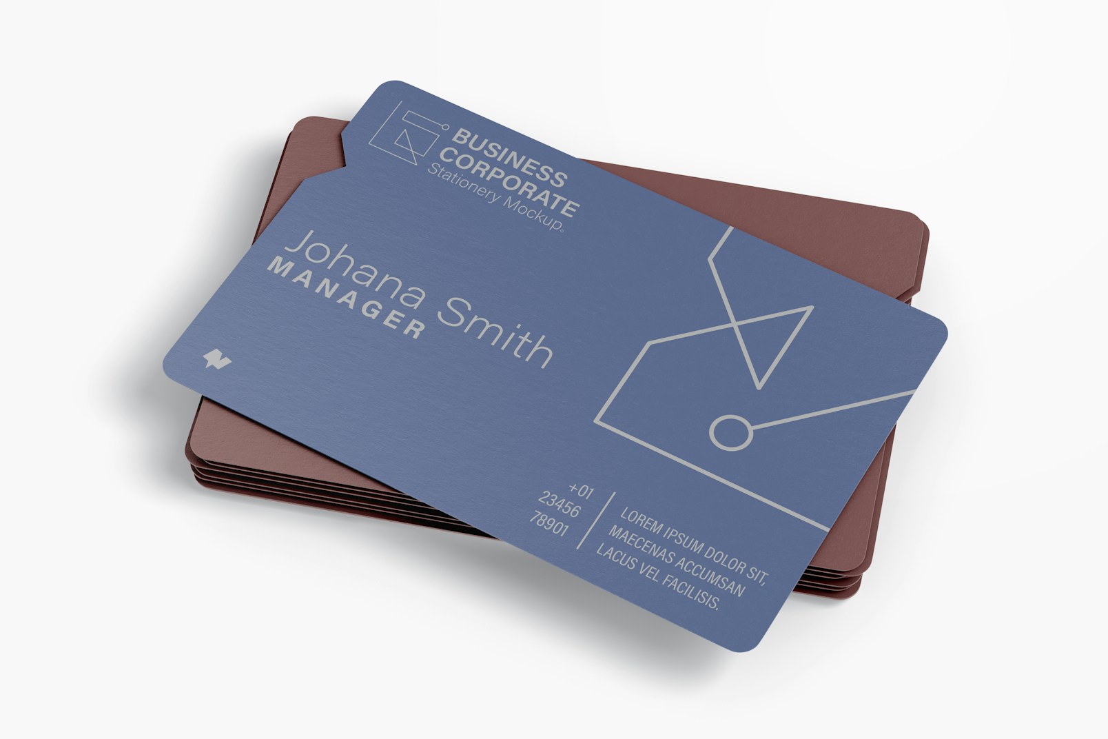 Corporate Business Cards Mockup, Stacked