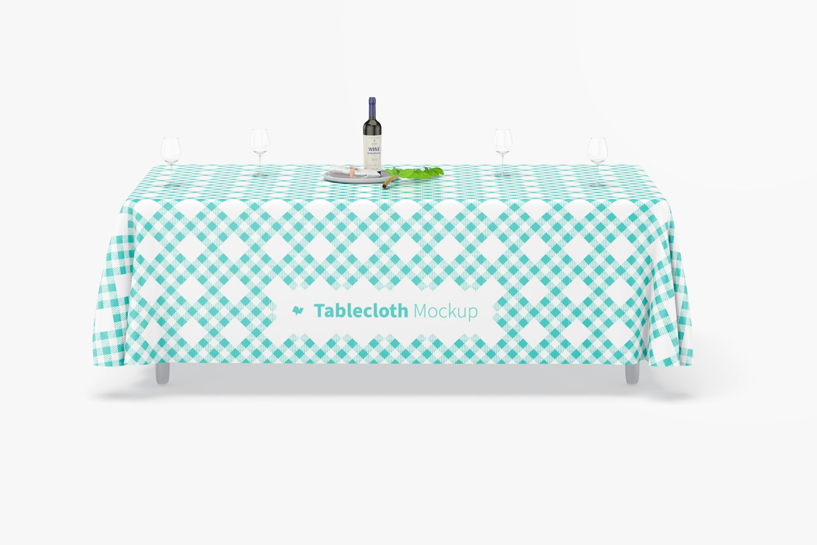 Tablecloth Mockup, Front View