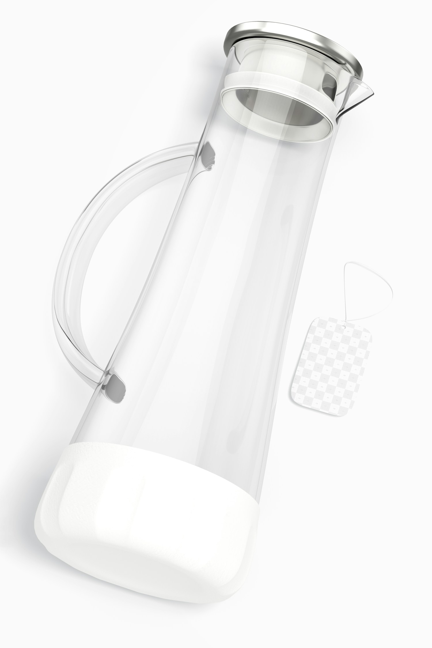 Anti-Skidding Glass Water Jar Mockup, Top View