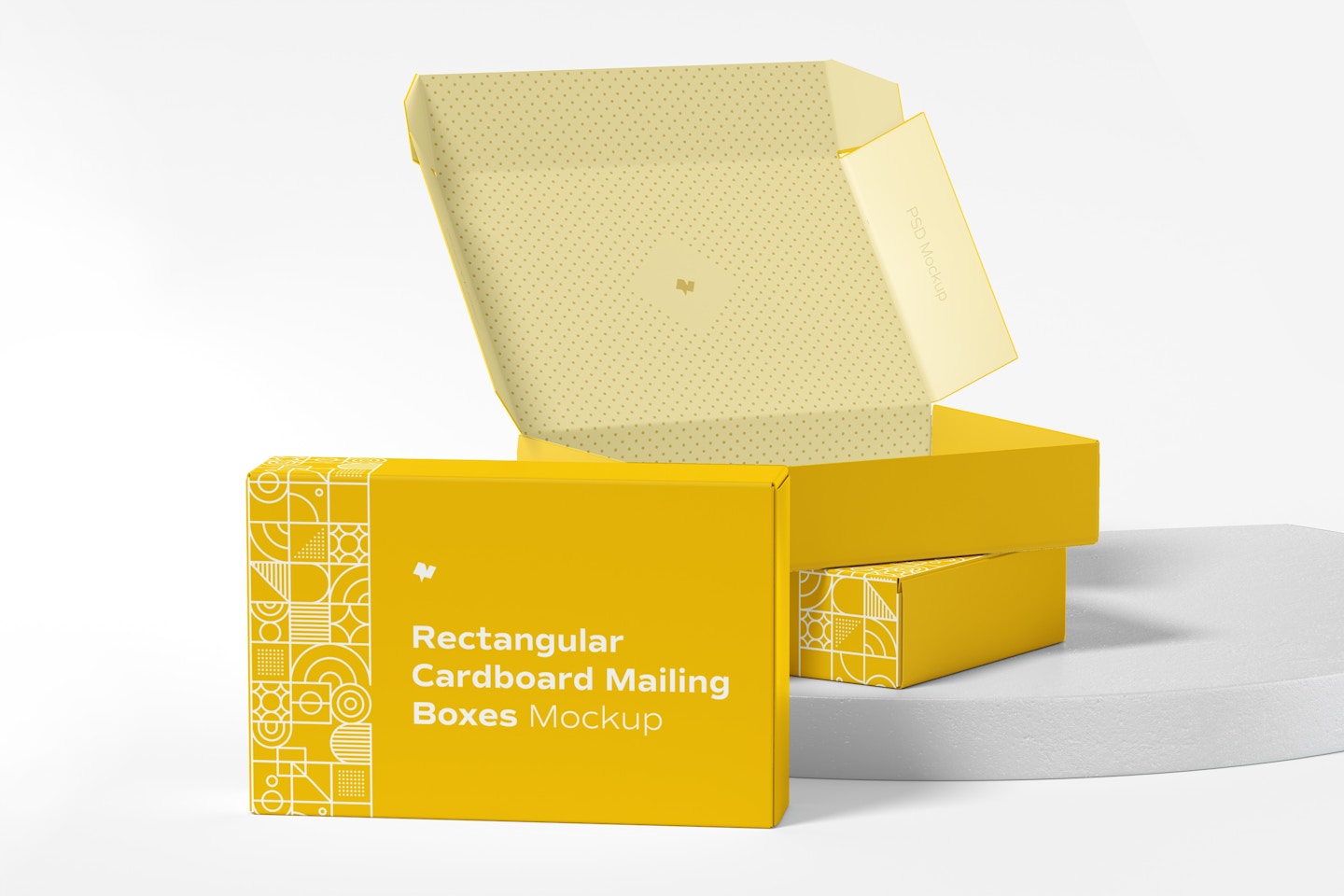 Maqueta de Cajas Rectangulares de Cartón para Envío