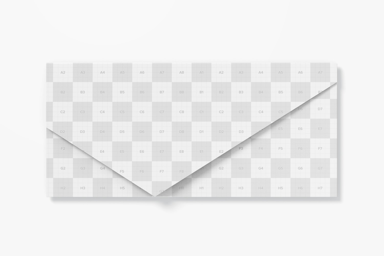 Rectangular Paper Envelope Mockup, Top View