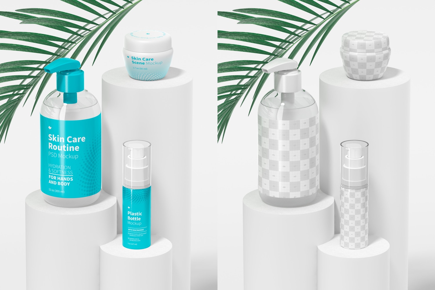 Skin Care Routine Scene Mockup Skin Care Routine Scene Mockup