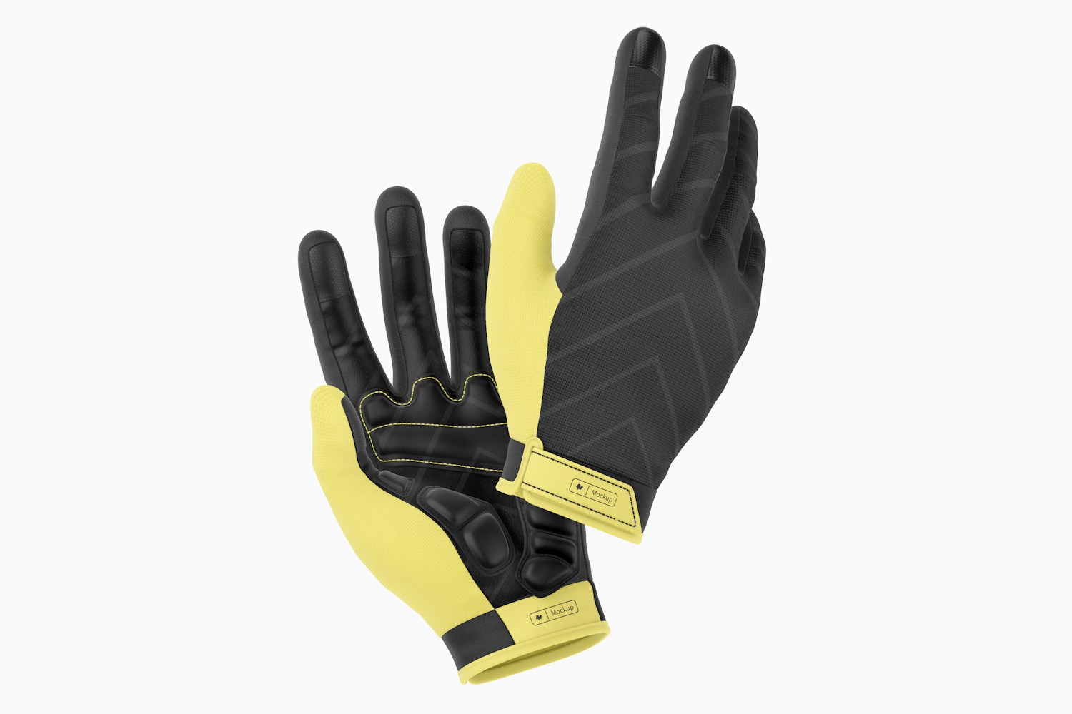 Cycling Gloves Mountain Mockup, Floating