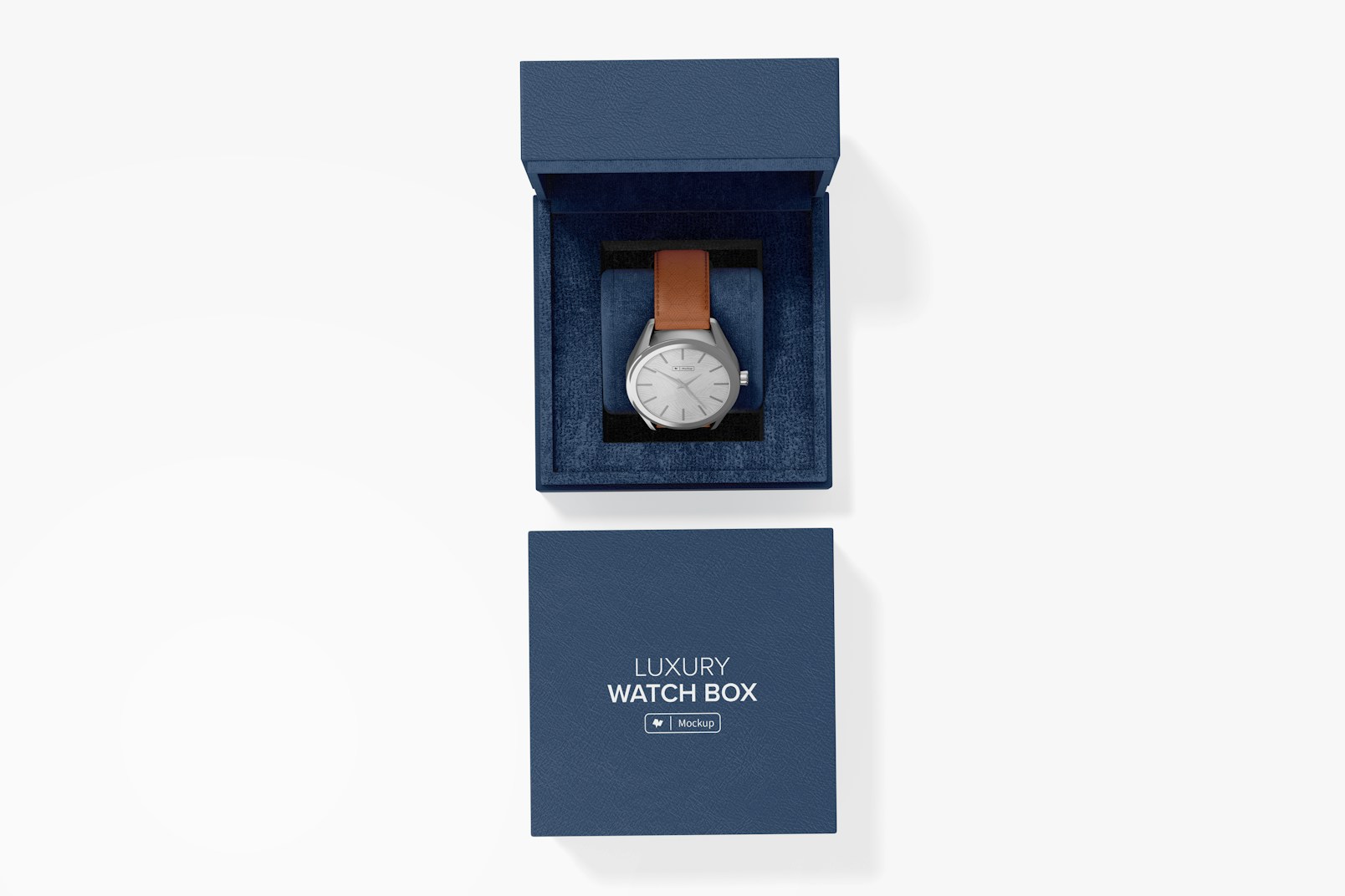 Luxury Watch Boxes Mockup, Top View