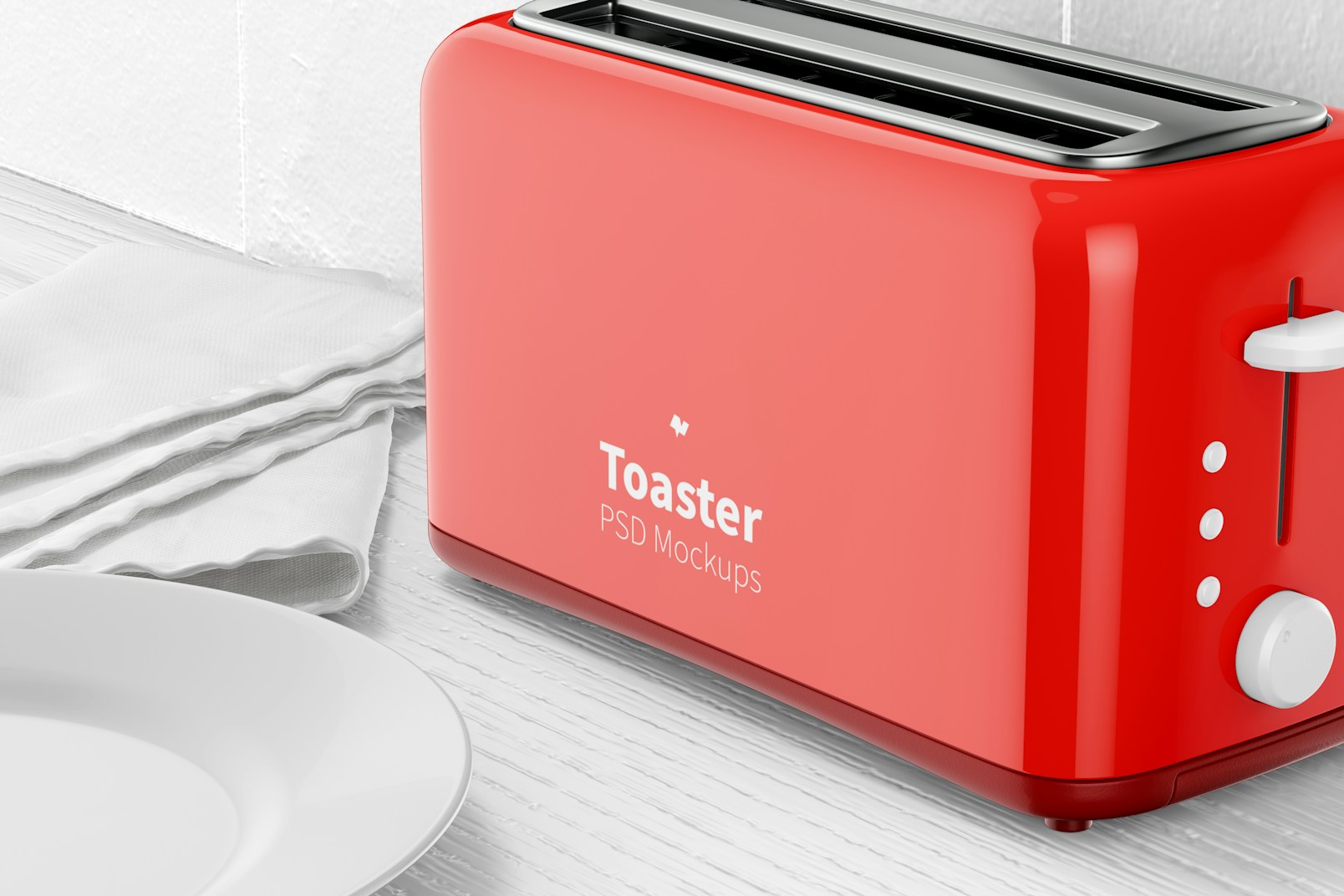 Toaster Mockup, Close Up