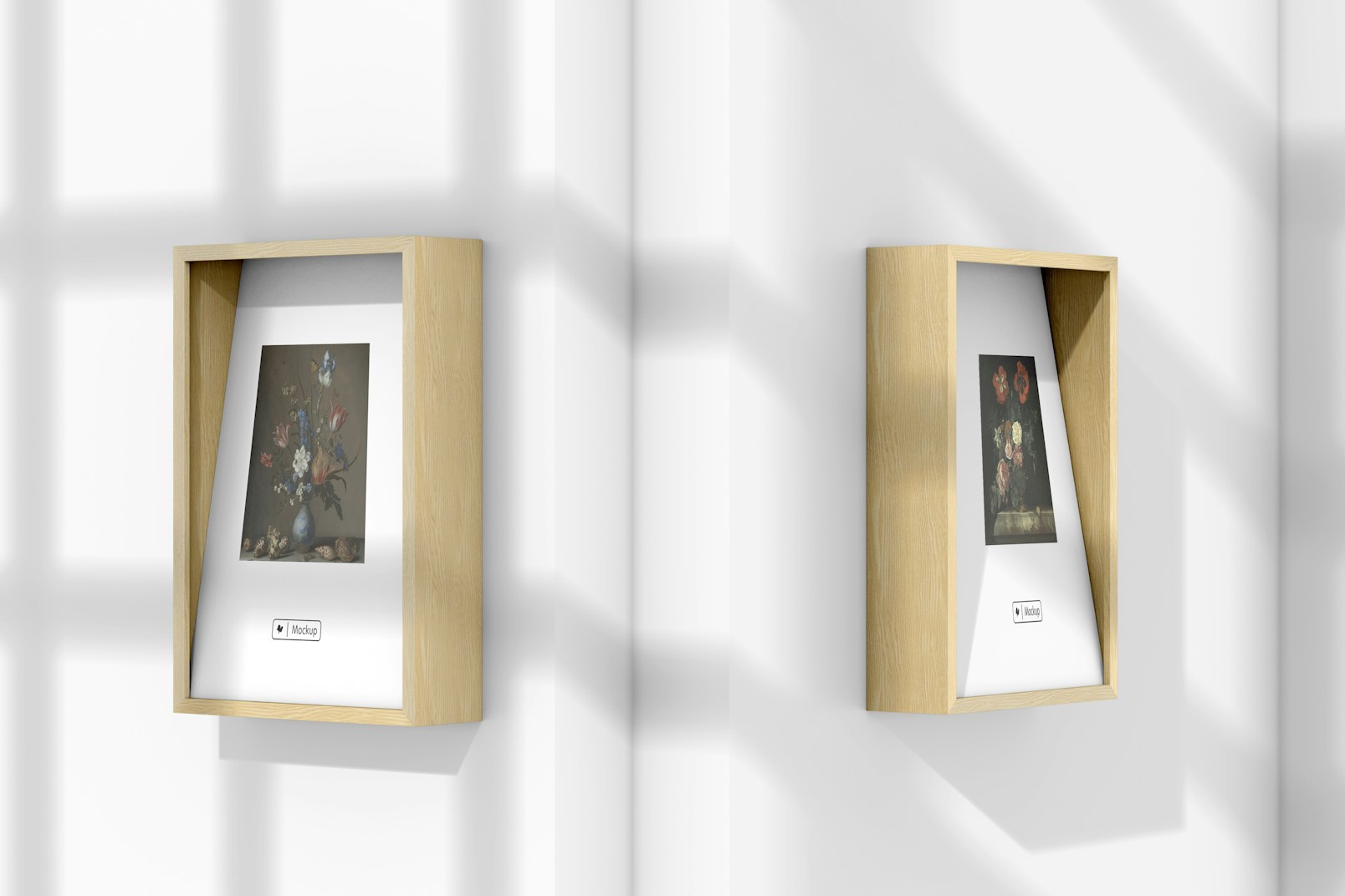 Exhibition Wall Boxes Mockup, Right View