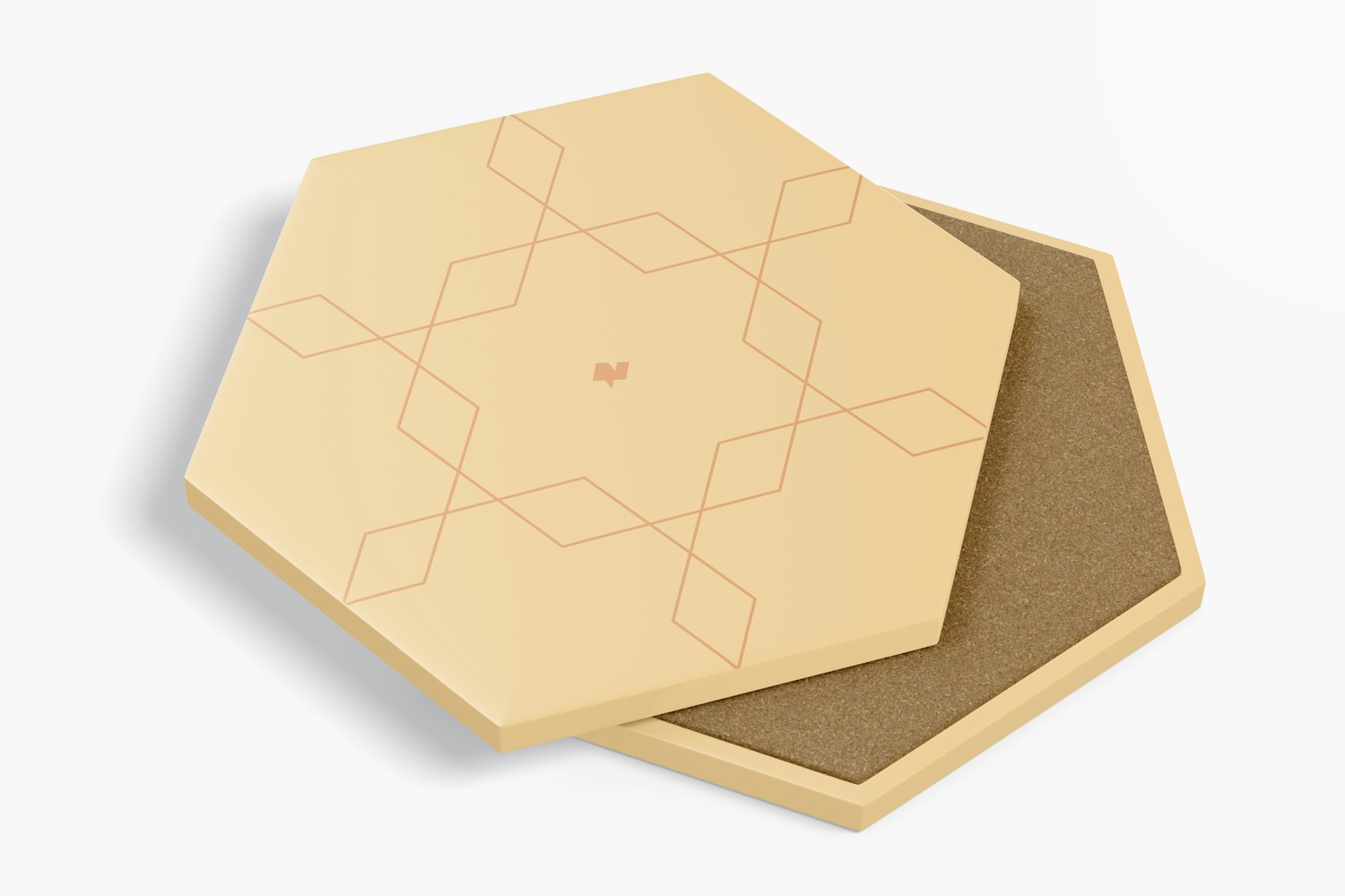 Hexagonal Coasters Mockup Hexagonal Coasters Mockup