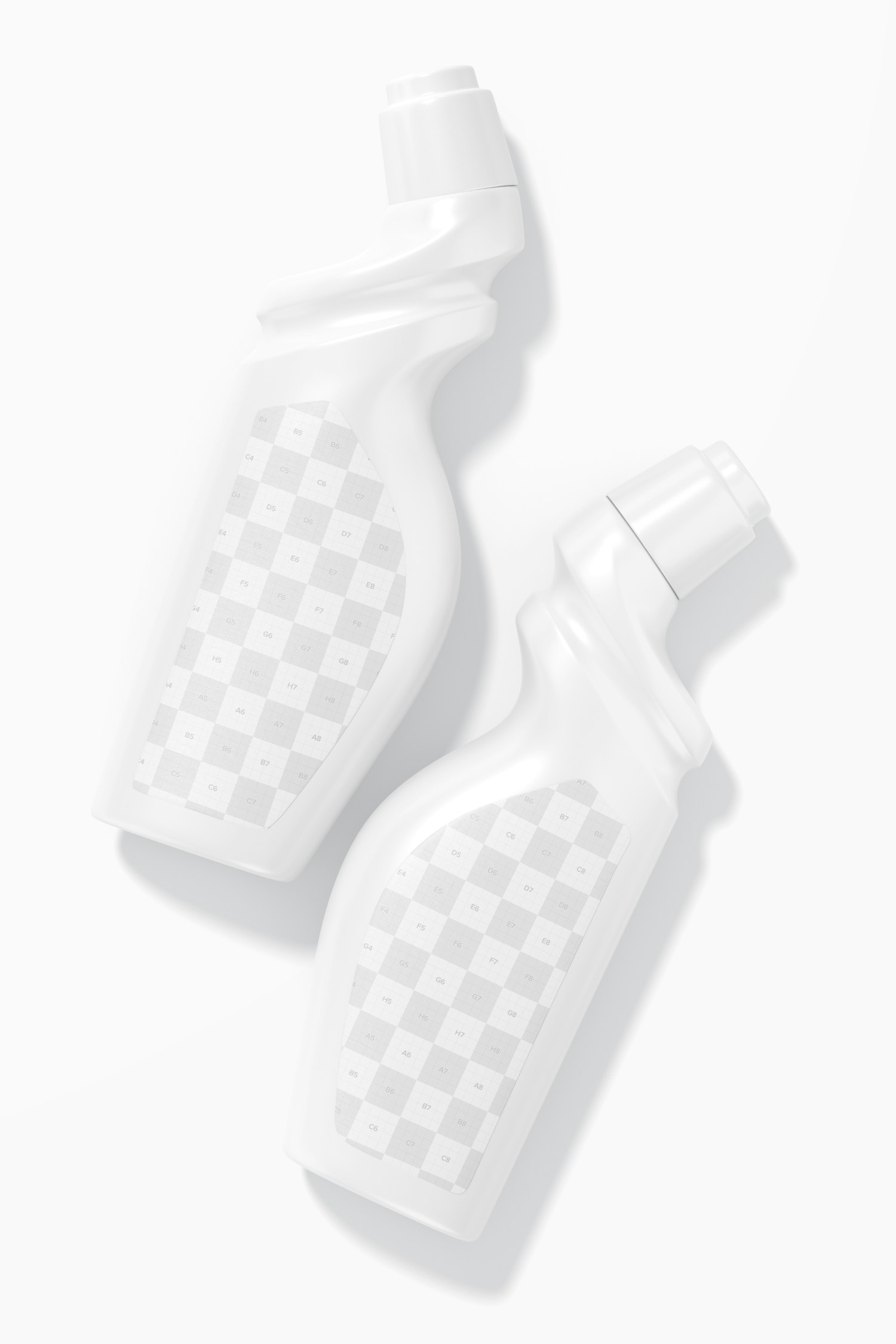 Maqueta de Botella Plástica de Detergente, Vista Superior