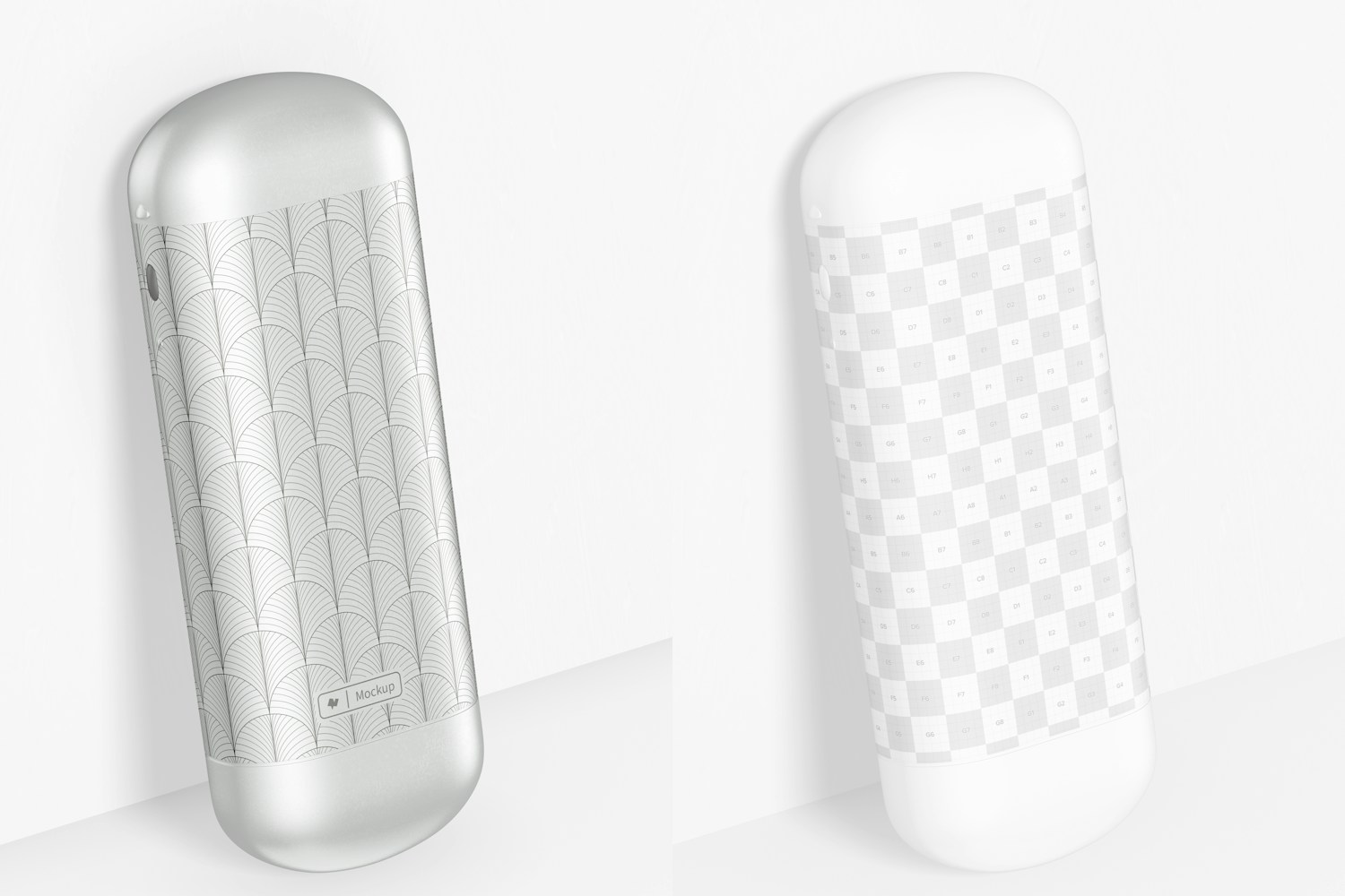 Stainless Steel Glasses Case Mockup, Leaned Stainless Steel Glasses Case Mockup, Leaned