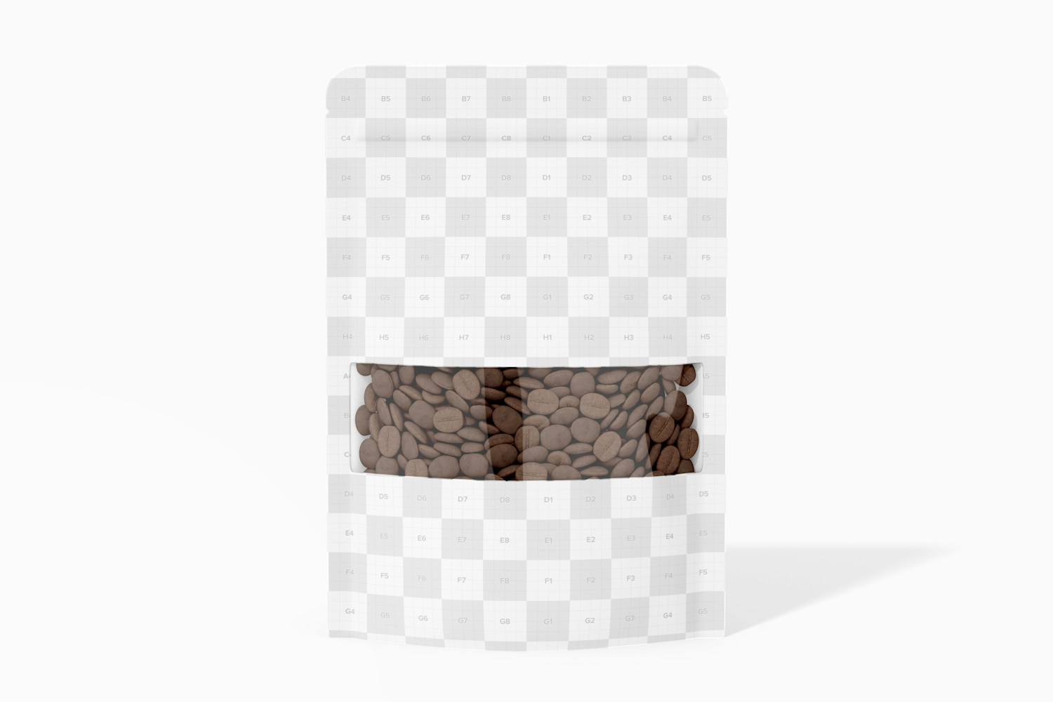 Coffee Pouch Bag Mockup, Front View