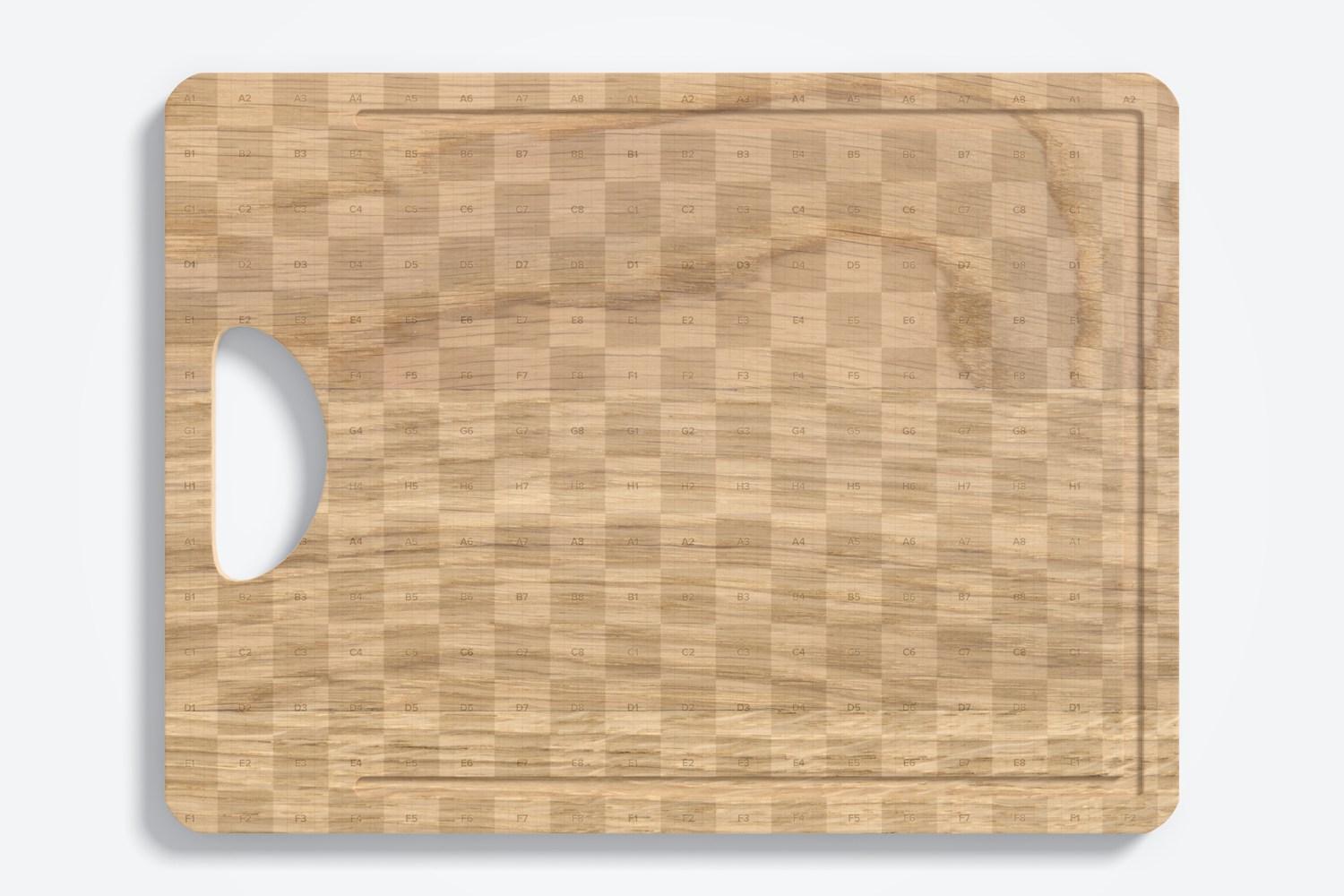 Wooden Cutting Board Mockup, Top View