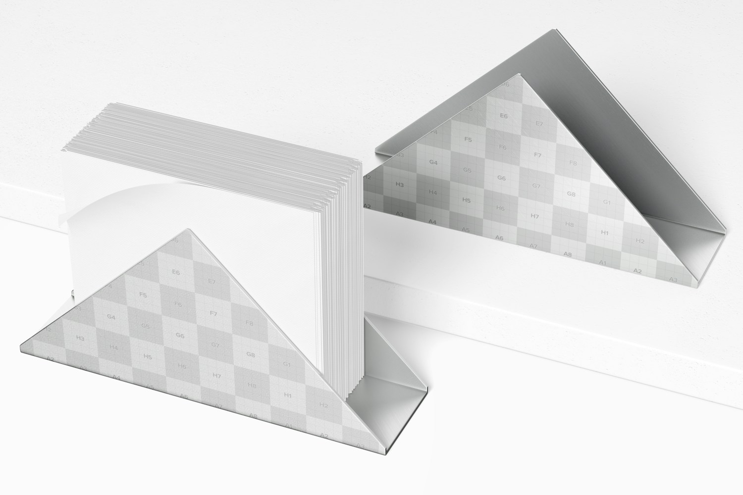 Napkin Holders Mockup, Perspective View Napkin Holders Mockup, Perspective View