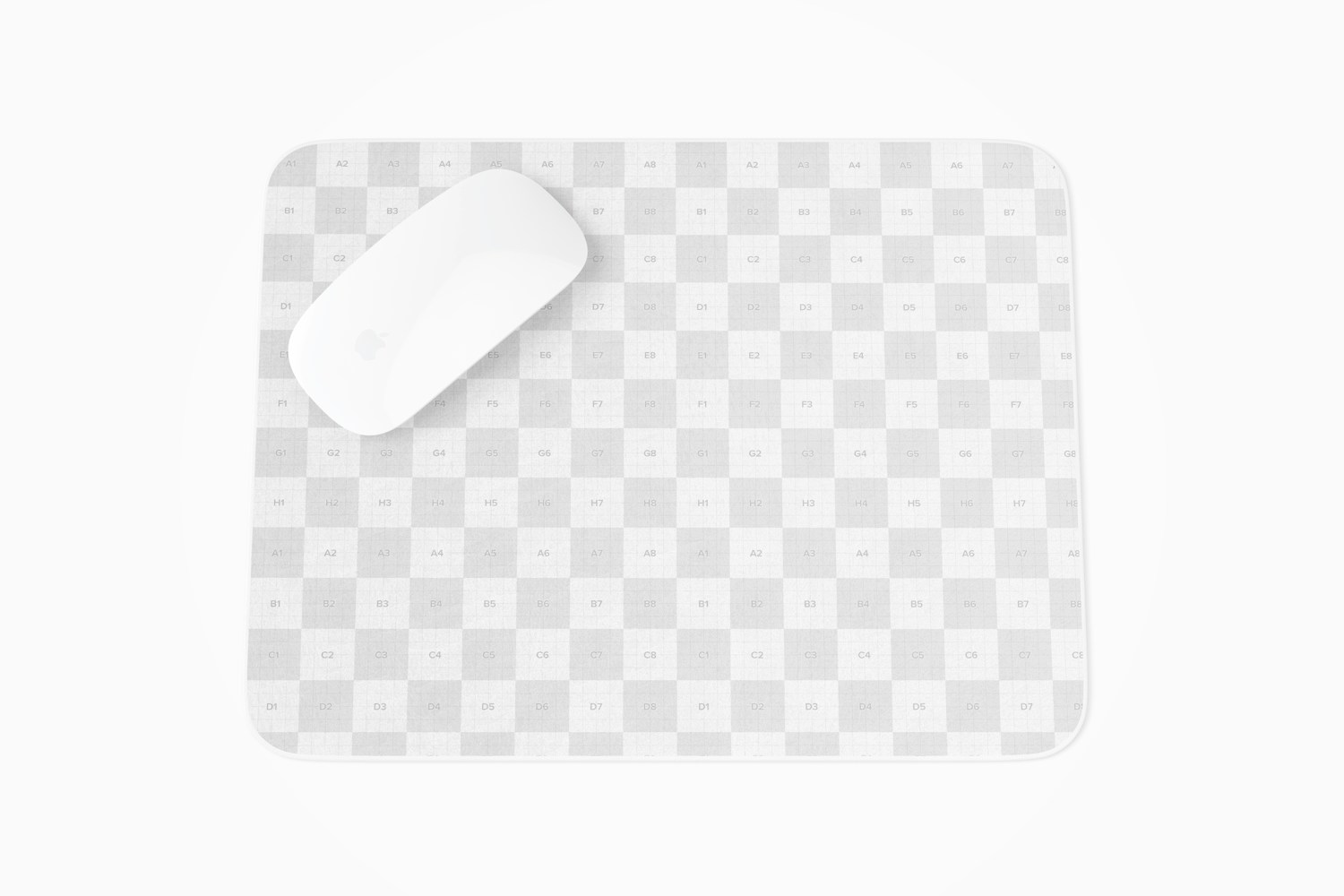 Rectangular Leather Mouse Pad Mockup, Top View