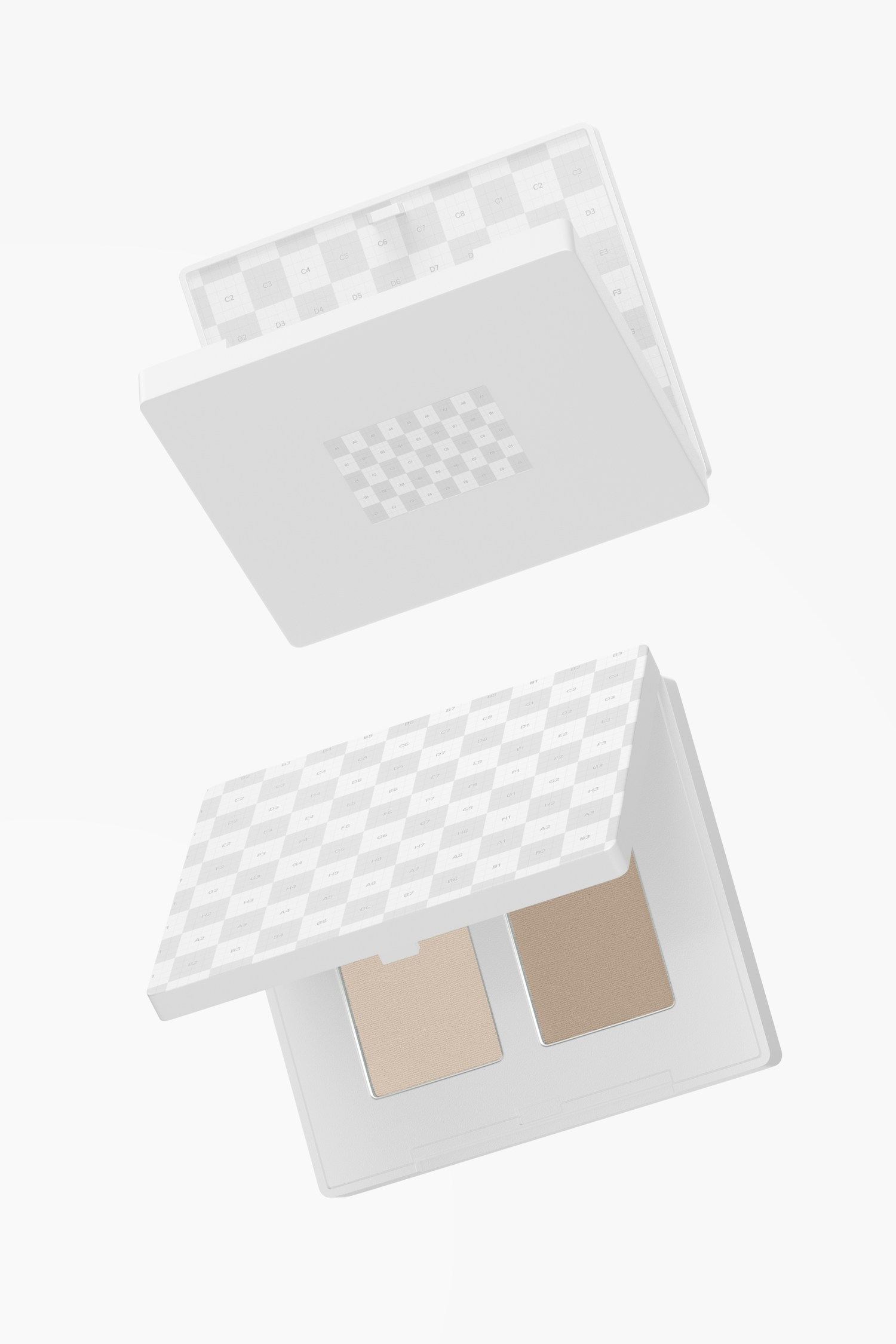Eyeshadow Duos Mockup, Floating Eyeshadow Duos Mockup, Floating