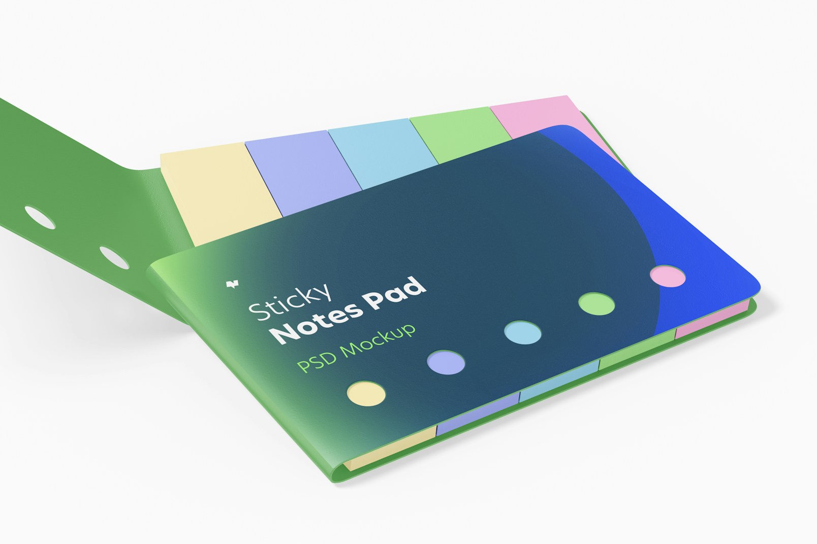 Sticky Notes Pads Mockup, Closed and Opened