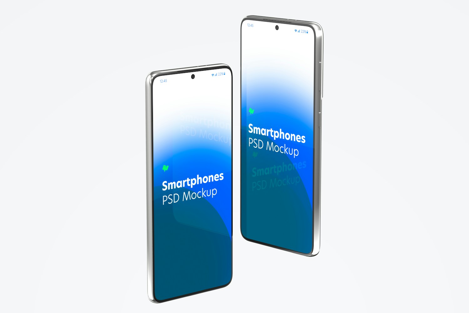 Samsung S21 Mockup, Right and Left Side View