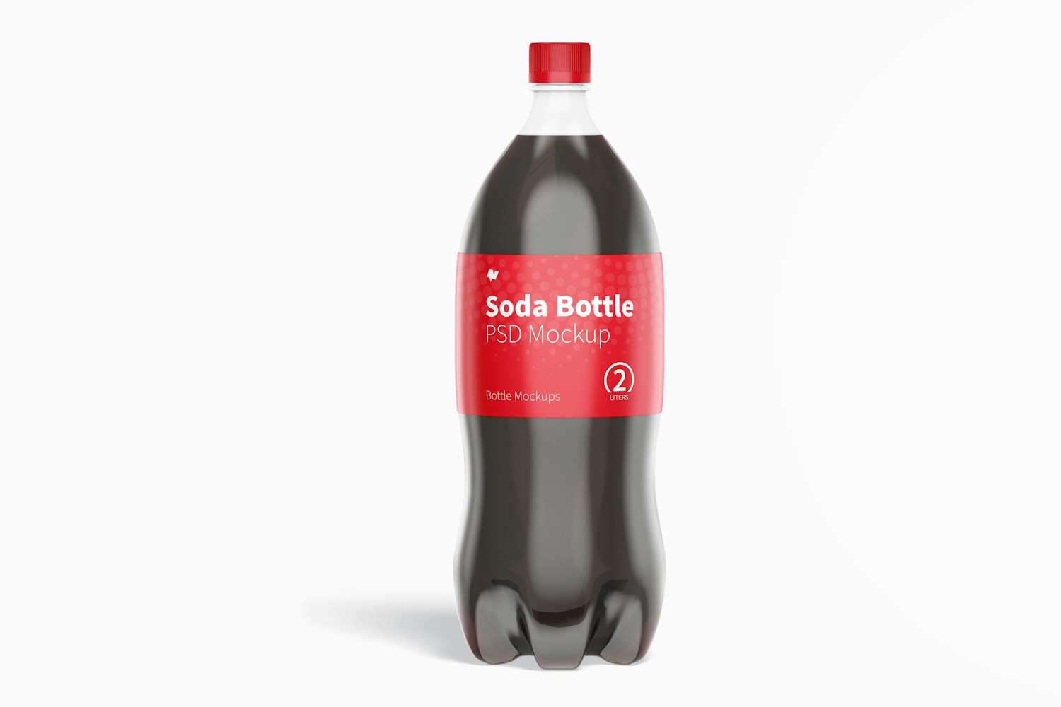 Maqueta de Botella de 2L para Coca Cola, Vista Frontal