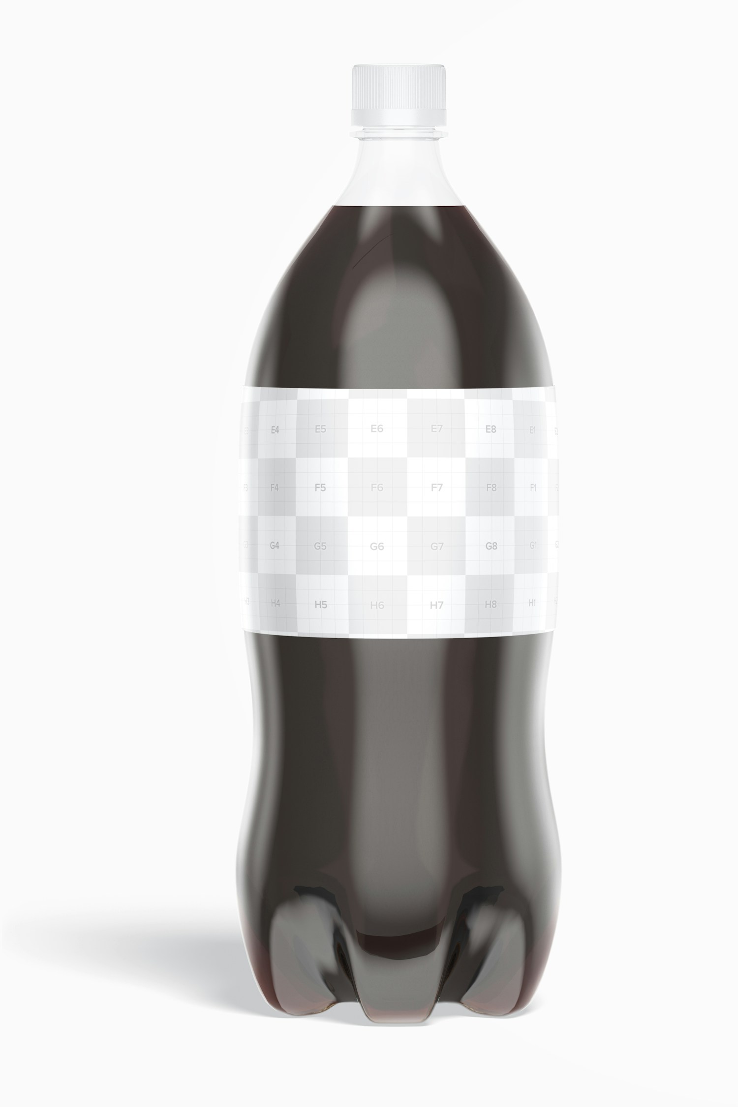 Maqueta de Botella de 2L para Coca Cola, Vista Frontal