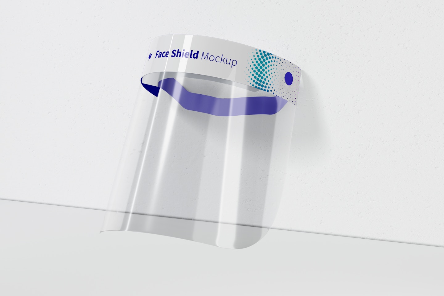 Face Shield Mockup, Perspective View