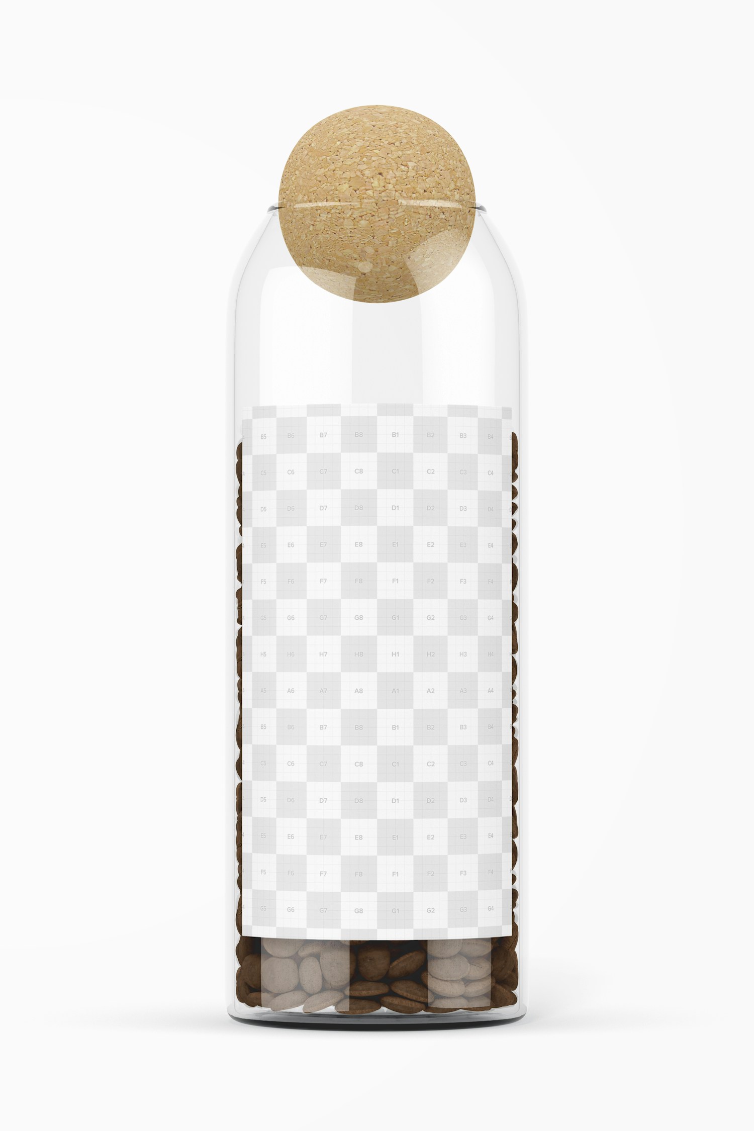 Food Storage Jar with Cork Lid Mockup Food Storage Jar with Cork Lid Mockup