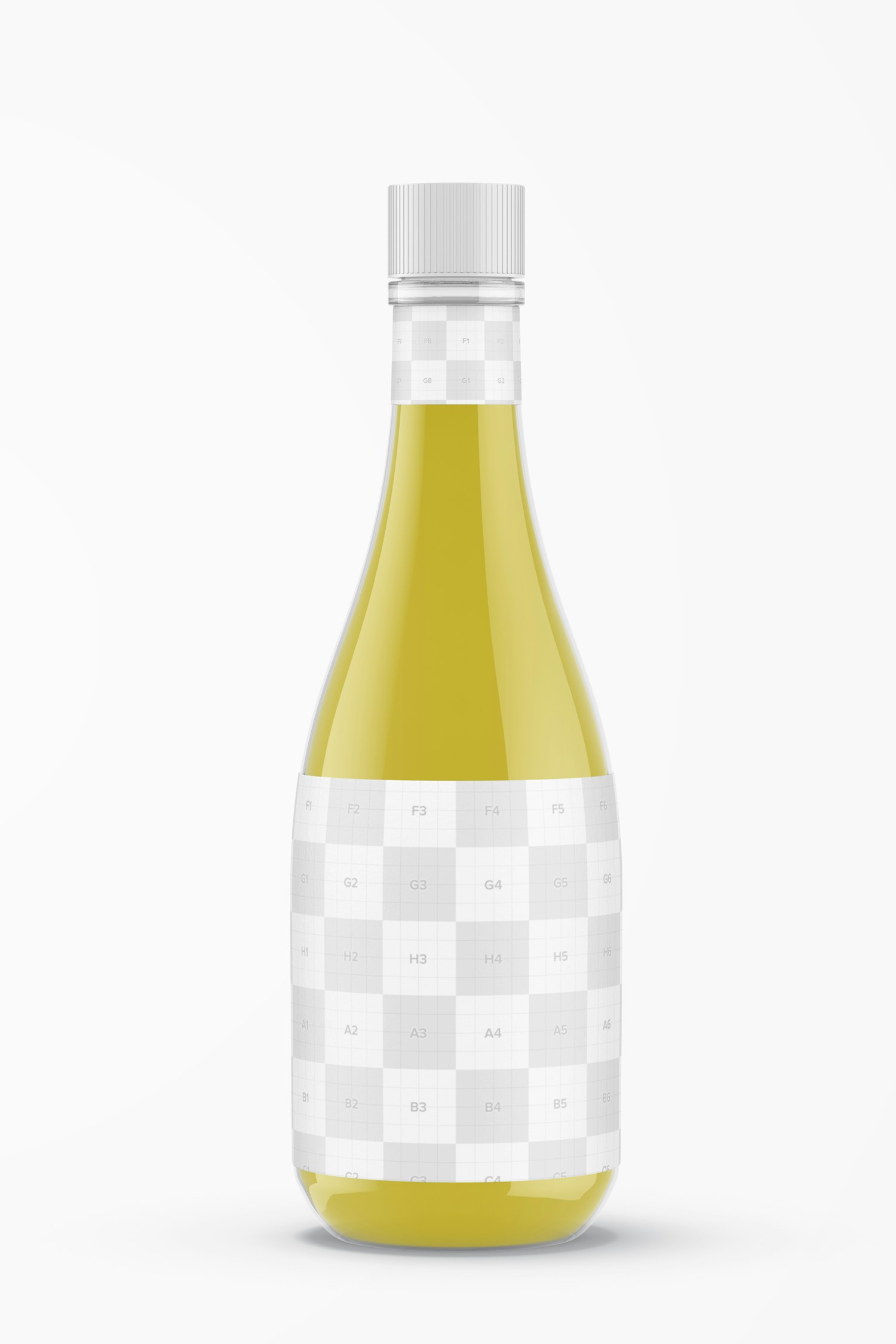 Maqueta de Botella de Vinagreta de Limón de 14.5 oz, Vista Frontal