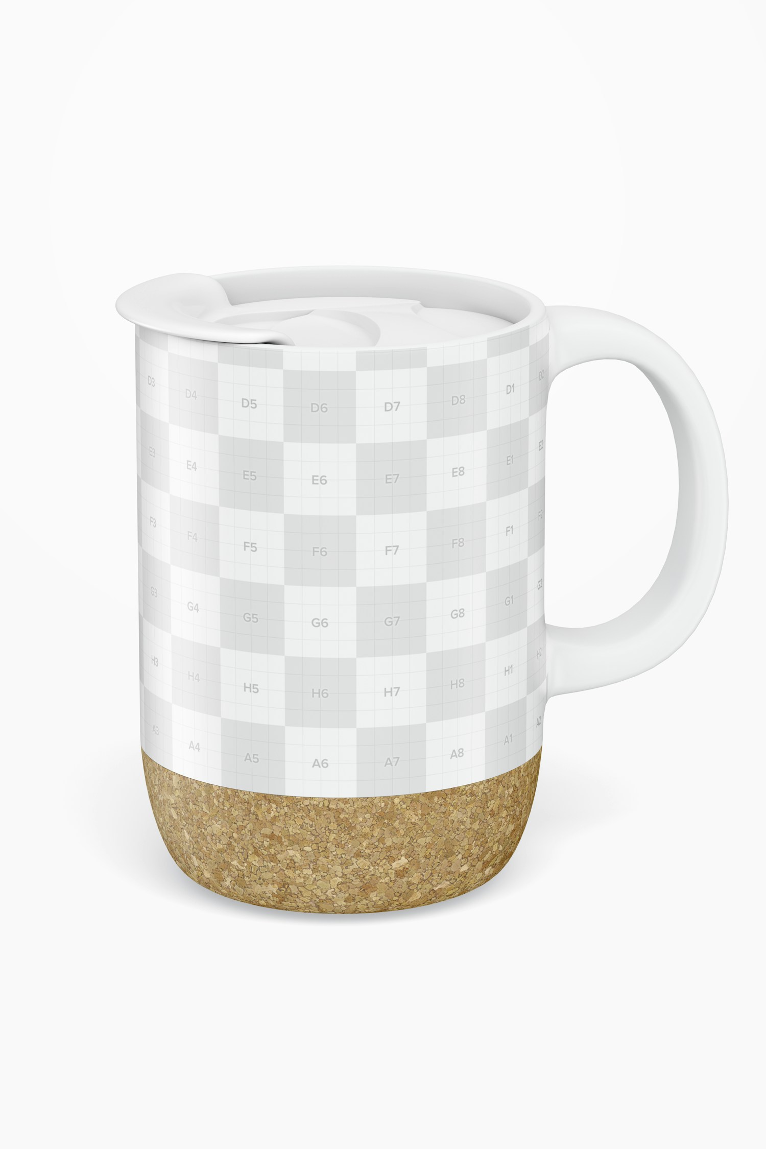15 oz Ceramic Mug with Lid Mockup