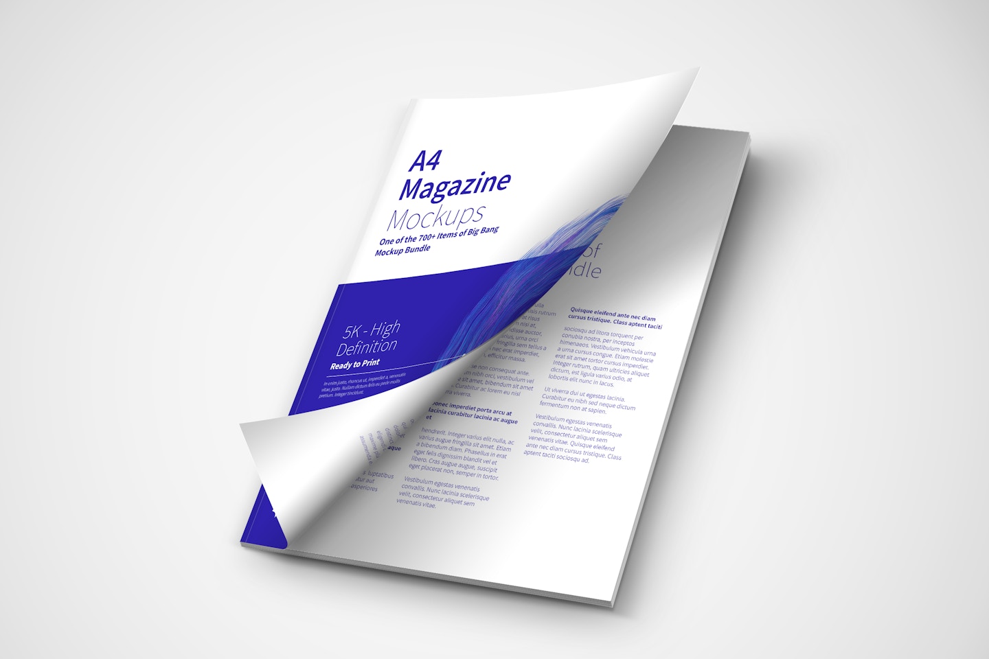 A4 Magazine Mockup Cover Opening